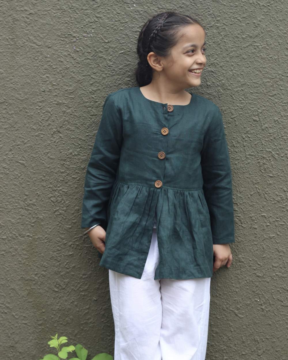 Forest Friend Linen Kurta