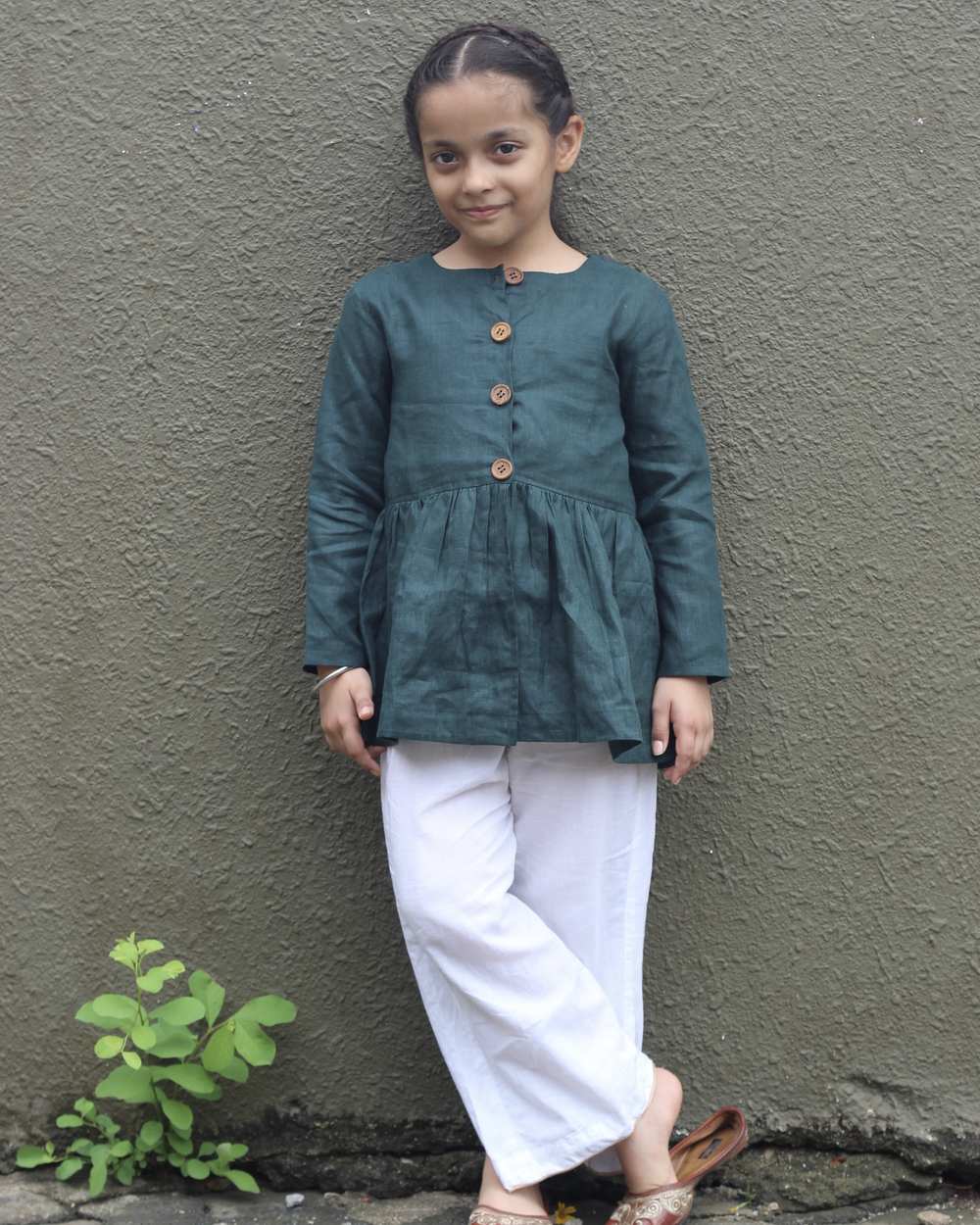 Forest Friend Linen Kurta