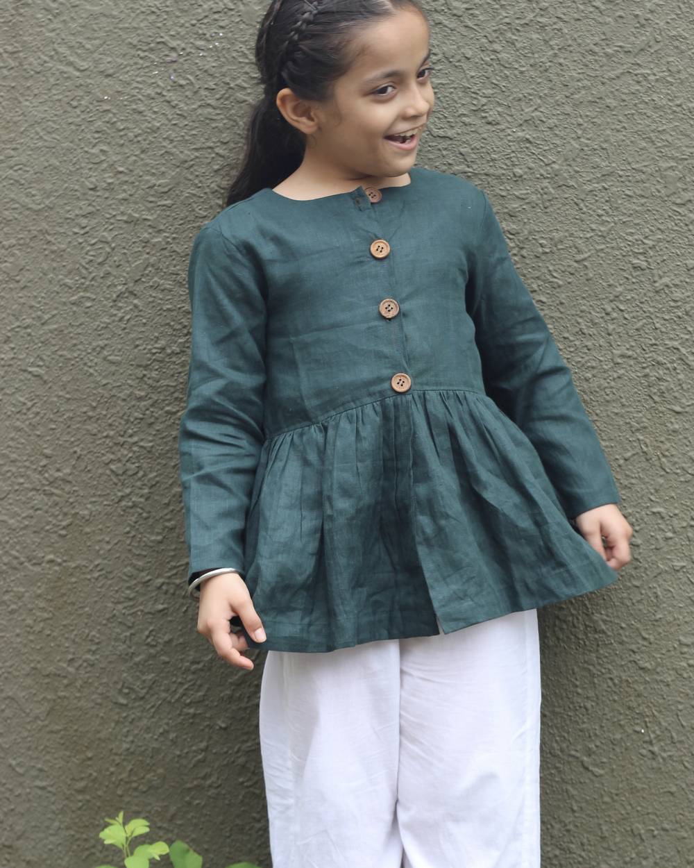 Forest Friend Linen Kurta