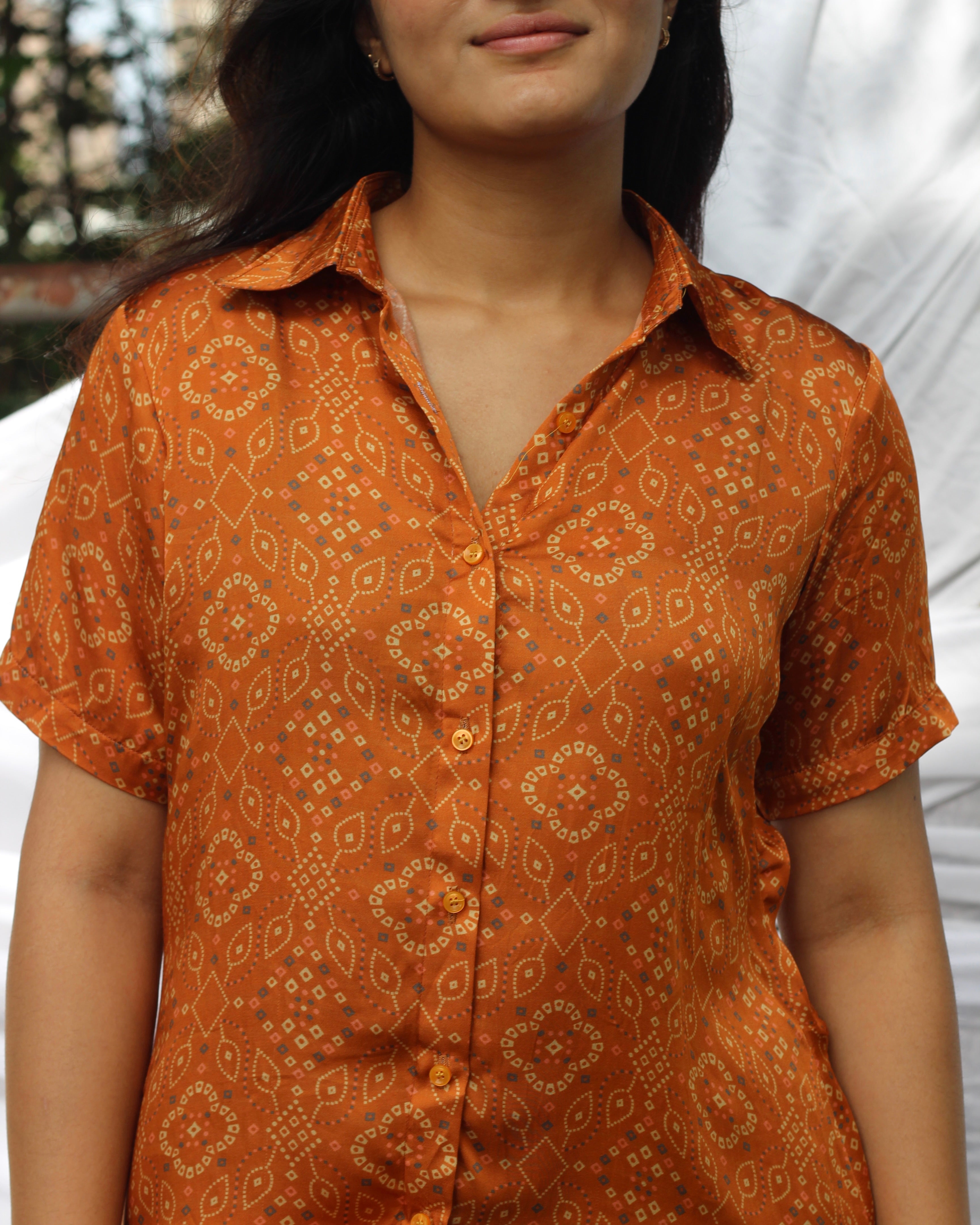 Copper Modal Satin Bandhani Co-ord Set_2