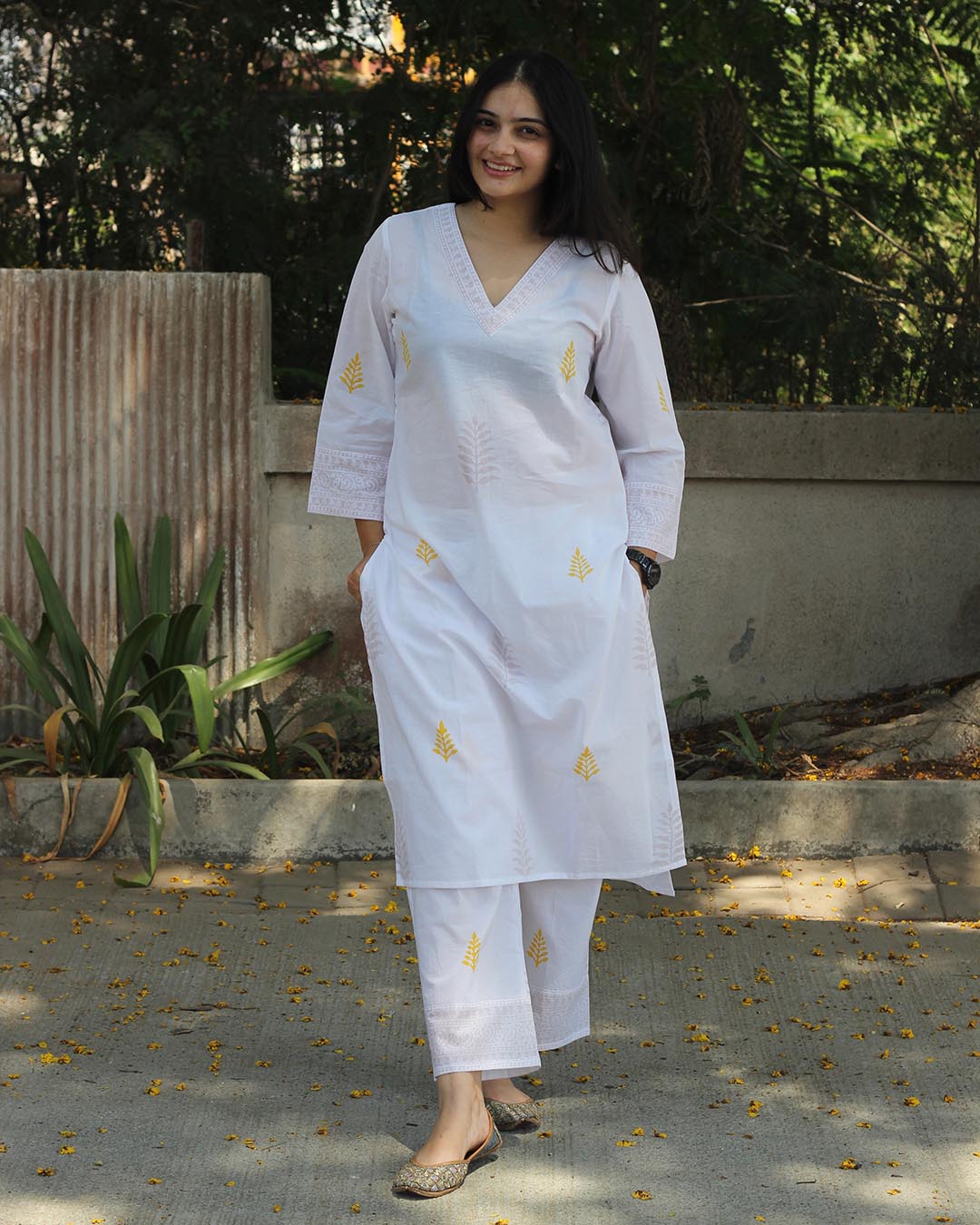 Sunkissed Harmony Handblock kurta set - Set of 2