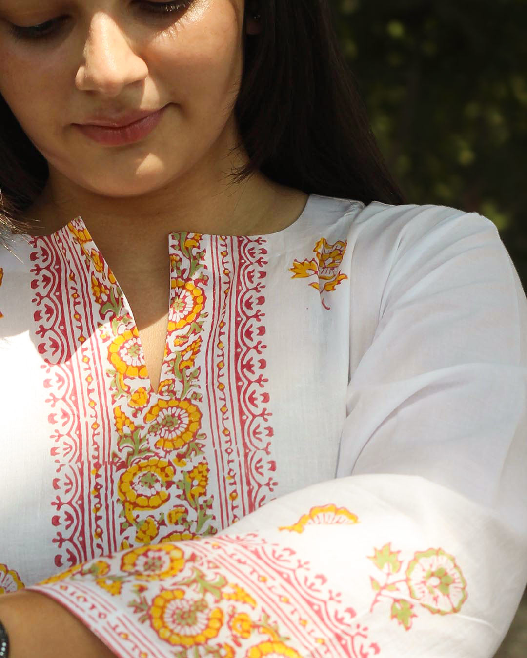 Summer Hue Handblock pure cotton kurta set- Set of 2