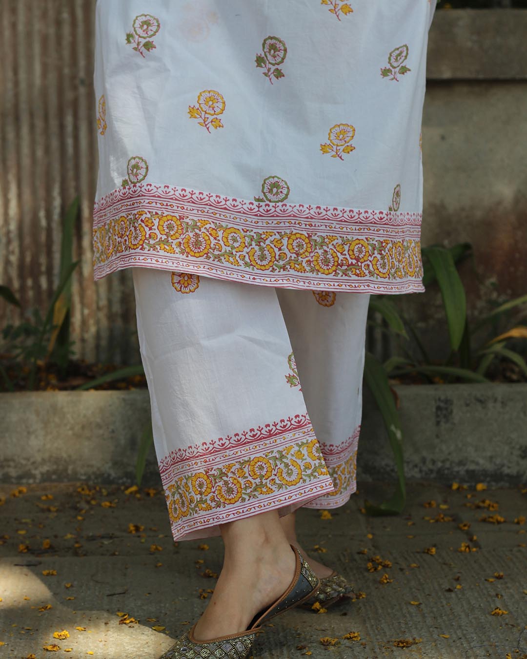 Summer Hue Handblock pure cotton kurta set- Set of 2