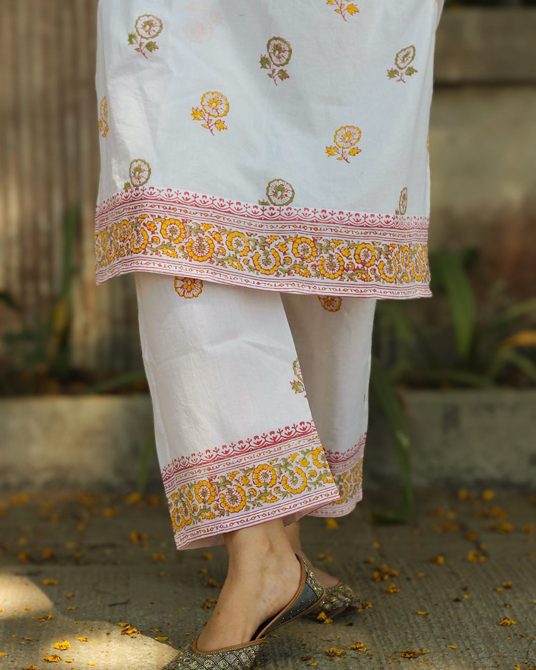 Summer Hue Handblock pure cotton kurta set- Set of 2