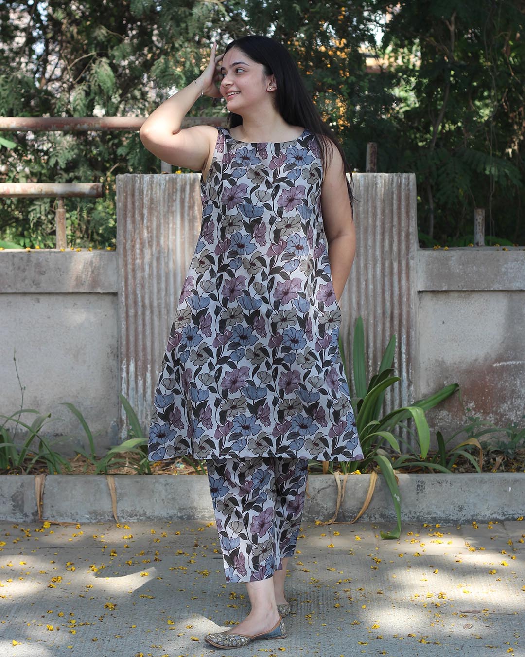 Multidusty Floral Cotton Kurta Set - Set of 2