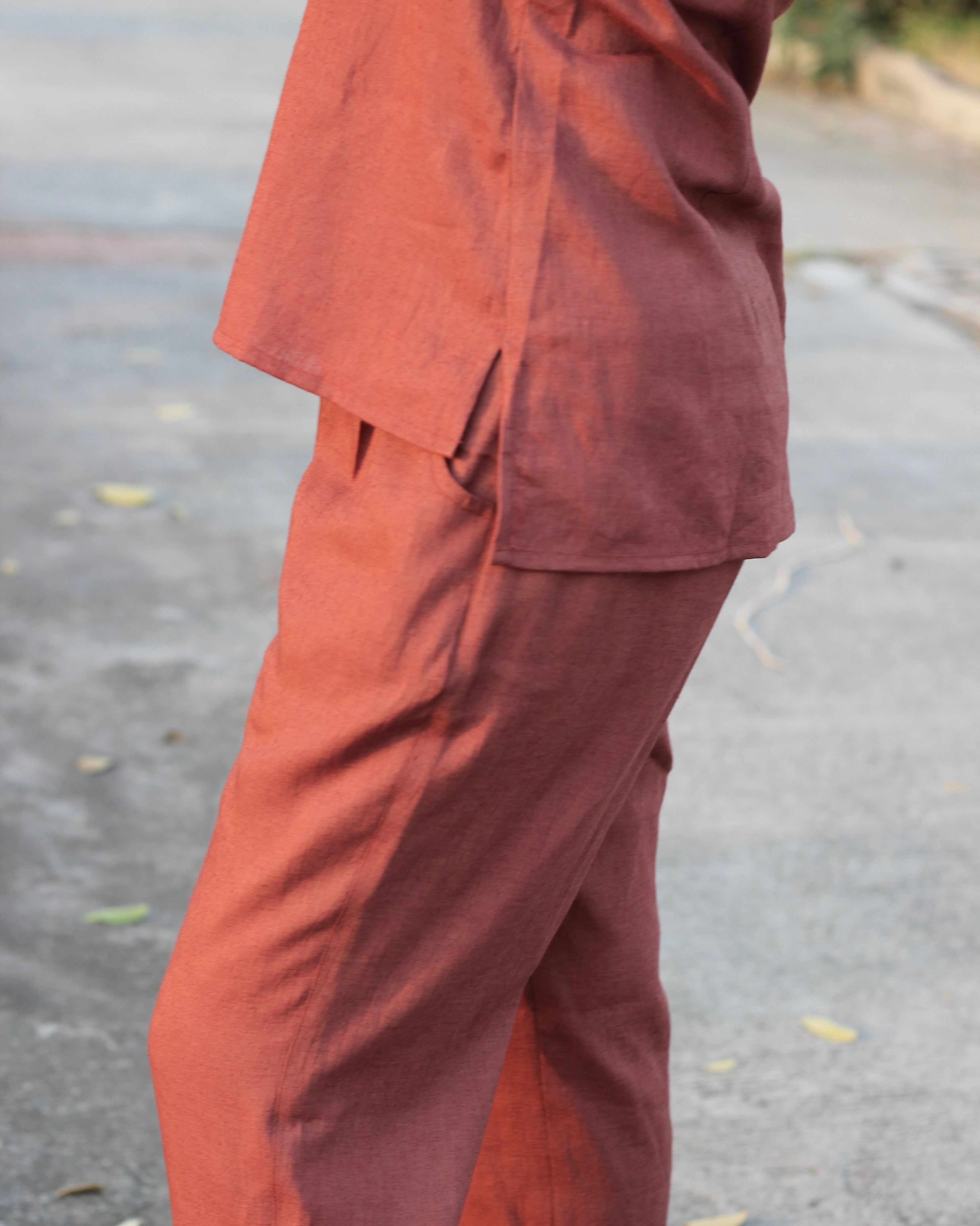 Coffee shade linen co-ord