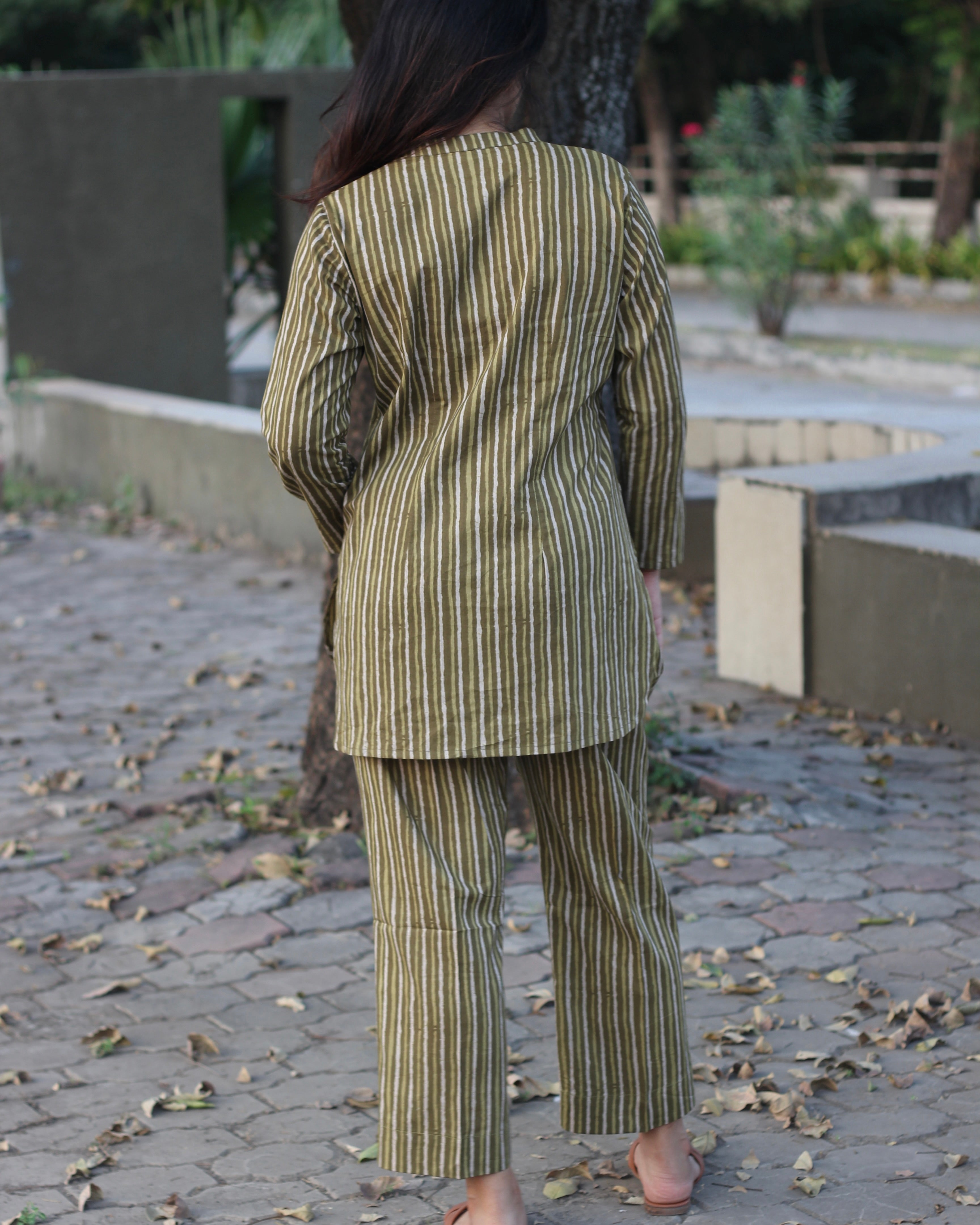 Back picture of green shade co-ord