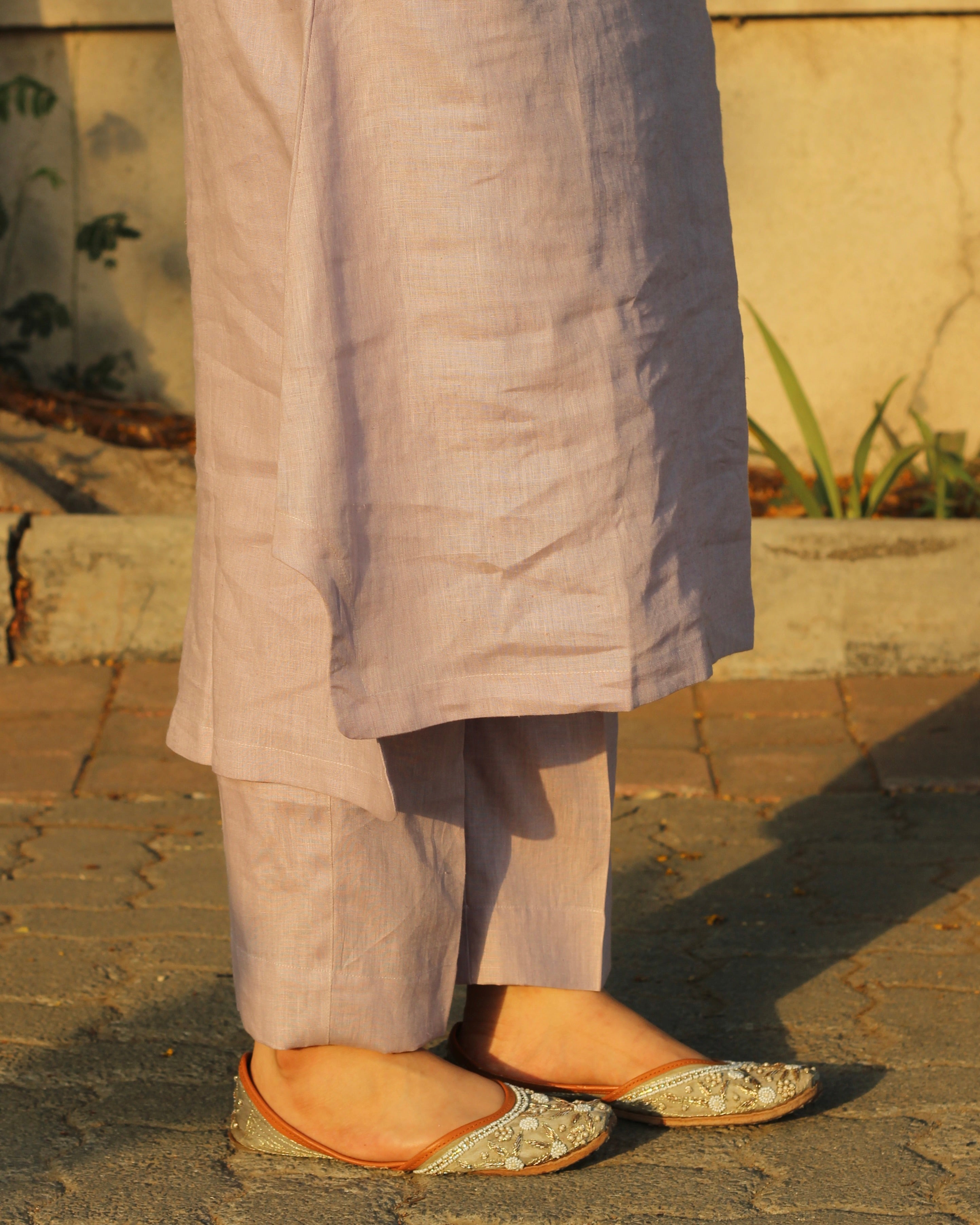 Lavender Pure linen co-ord set- indiefabstore