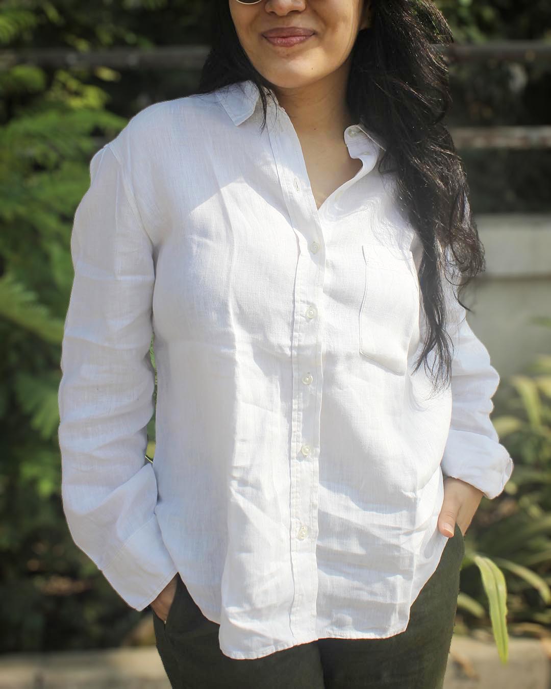 Pure Linen Shirt - White