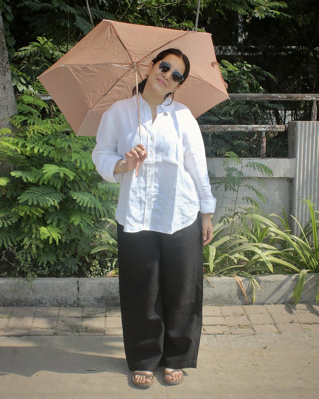 Pure Linen Pants - Black