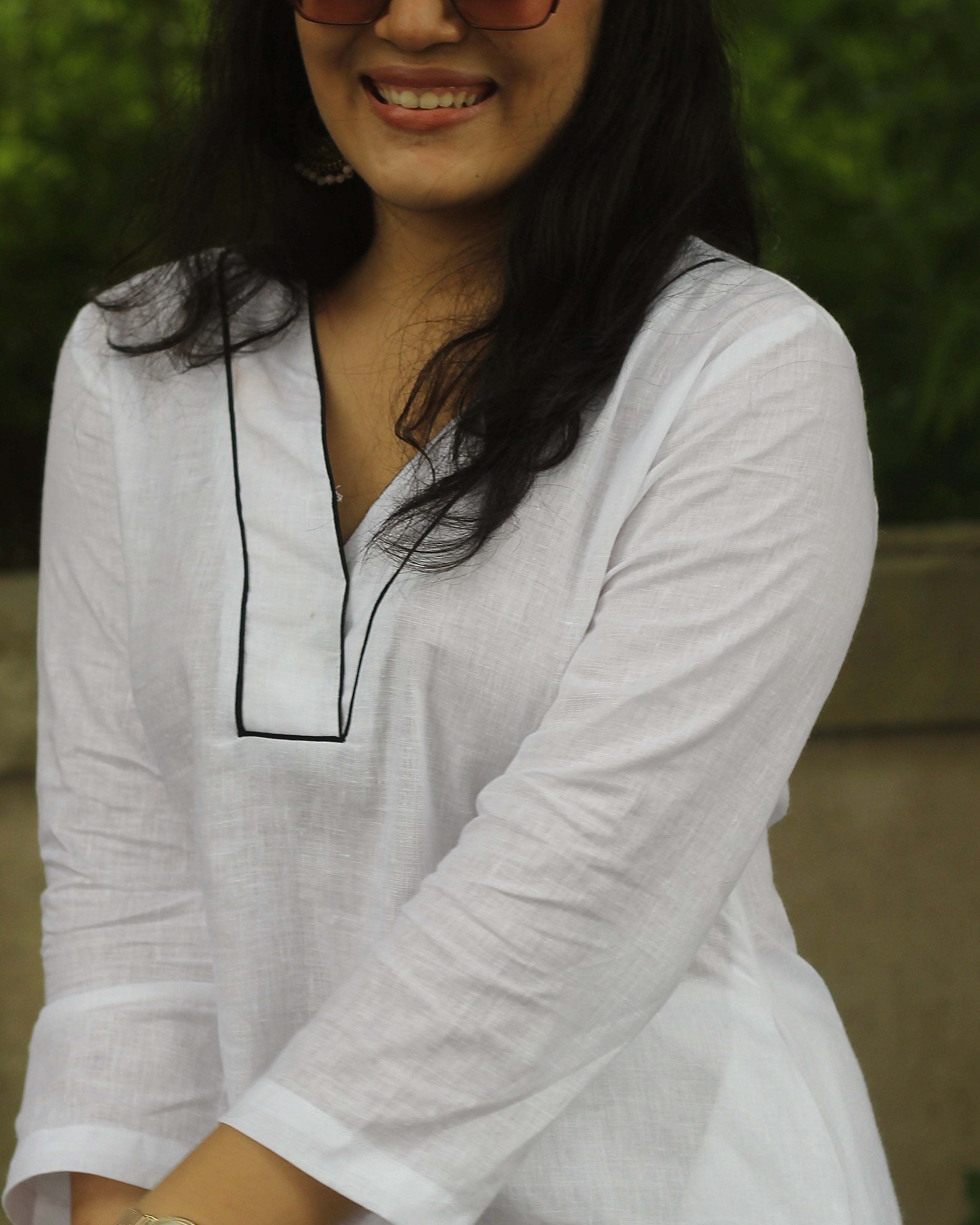 Best Seller Polo Premium linen white Co-ord