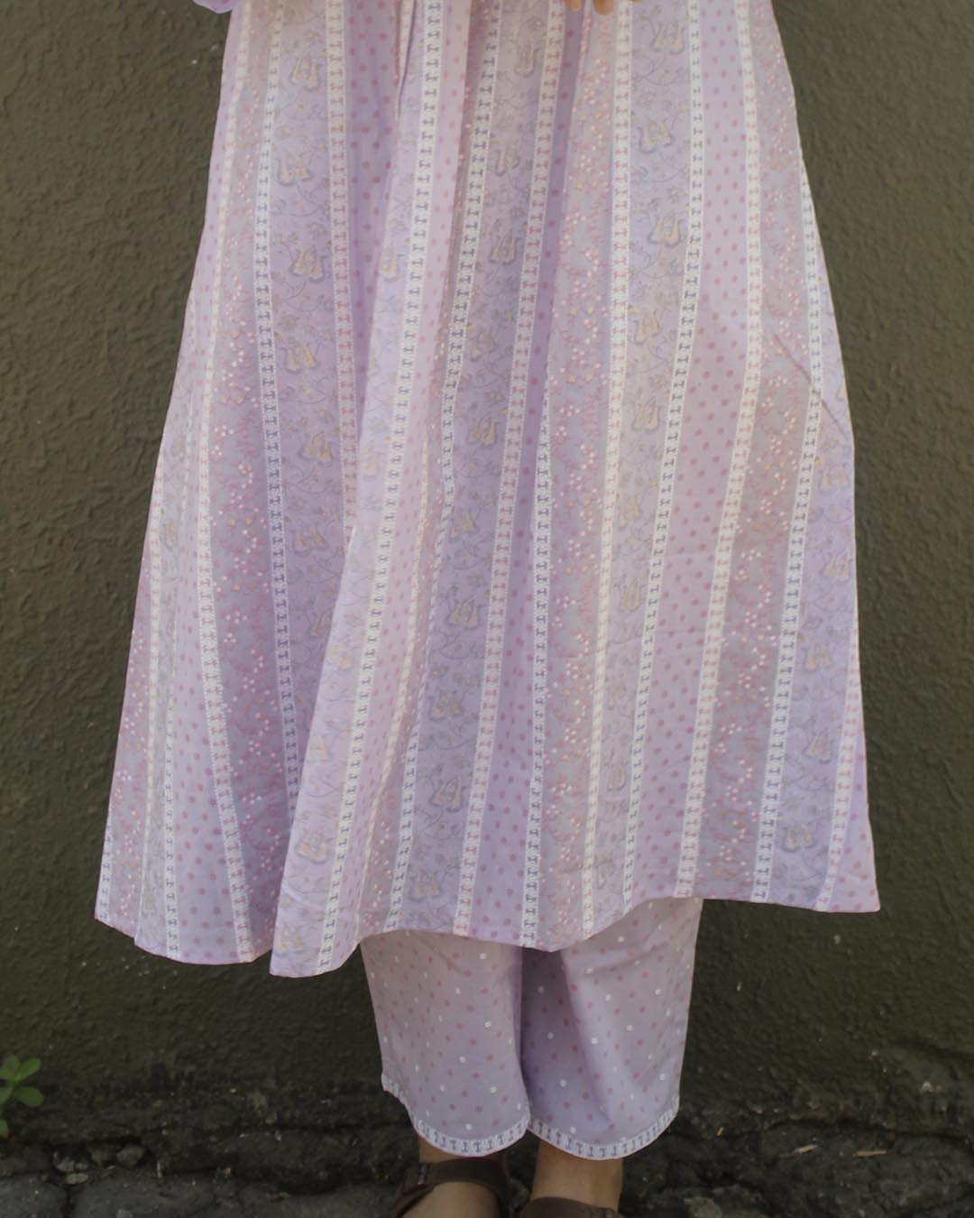 Ruhi Pure Cotton Kurta Set - Light Lavender- Set of 2