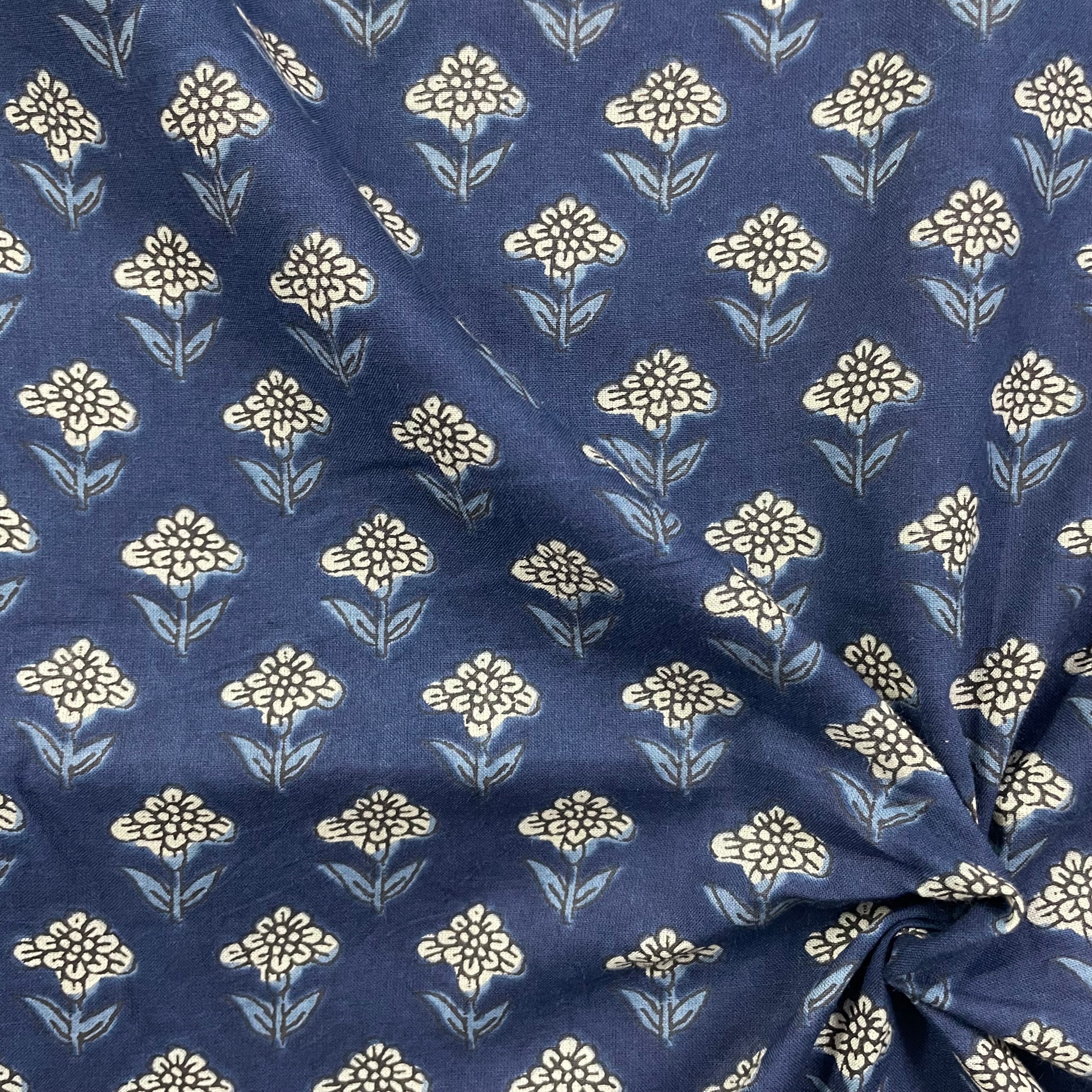 Small floral print pure cotton fabric per meter