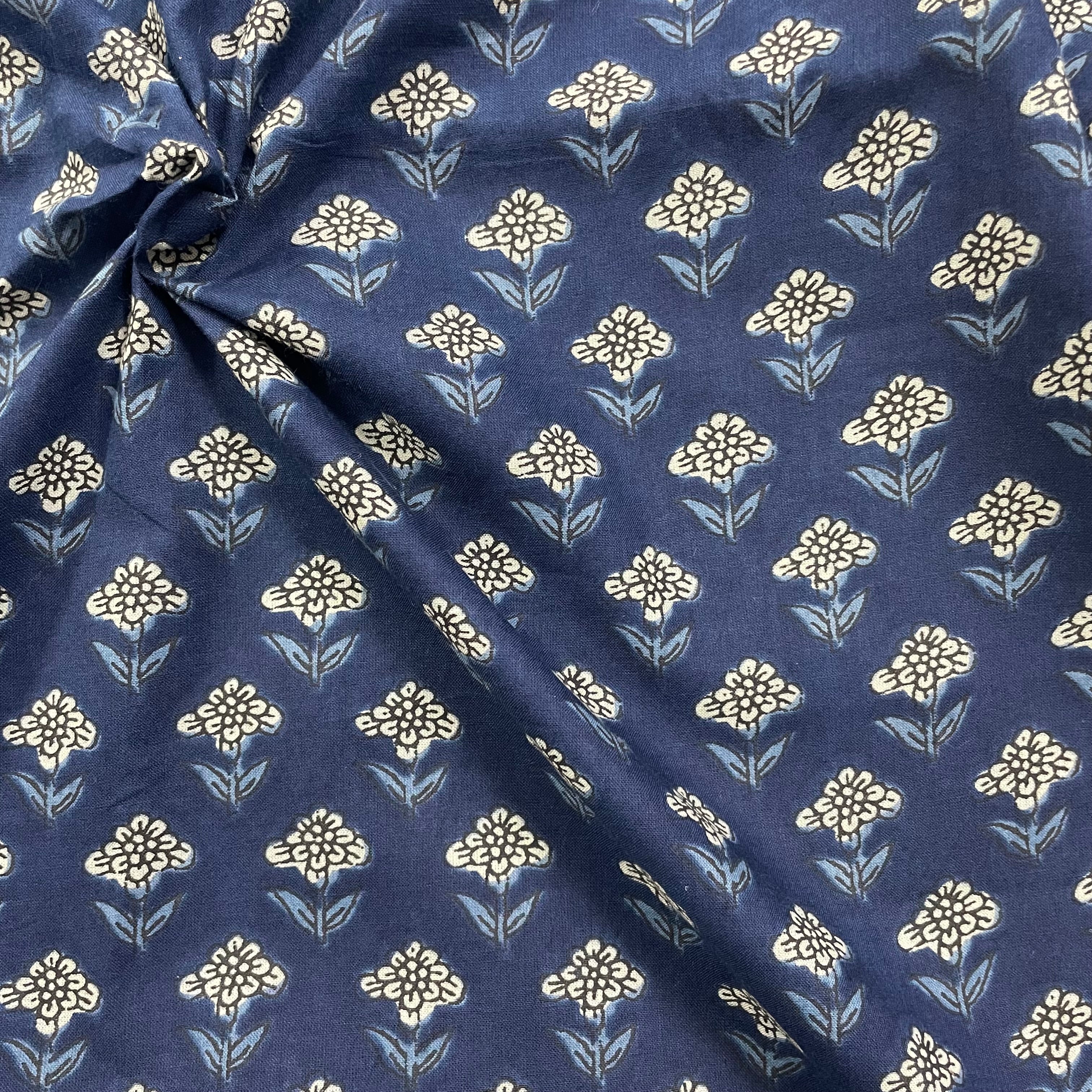 Small floral print pure cotton fabric per meter