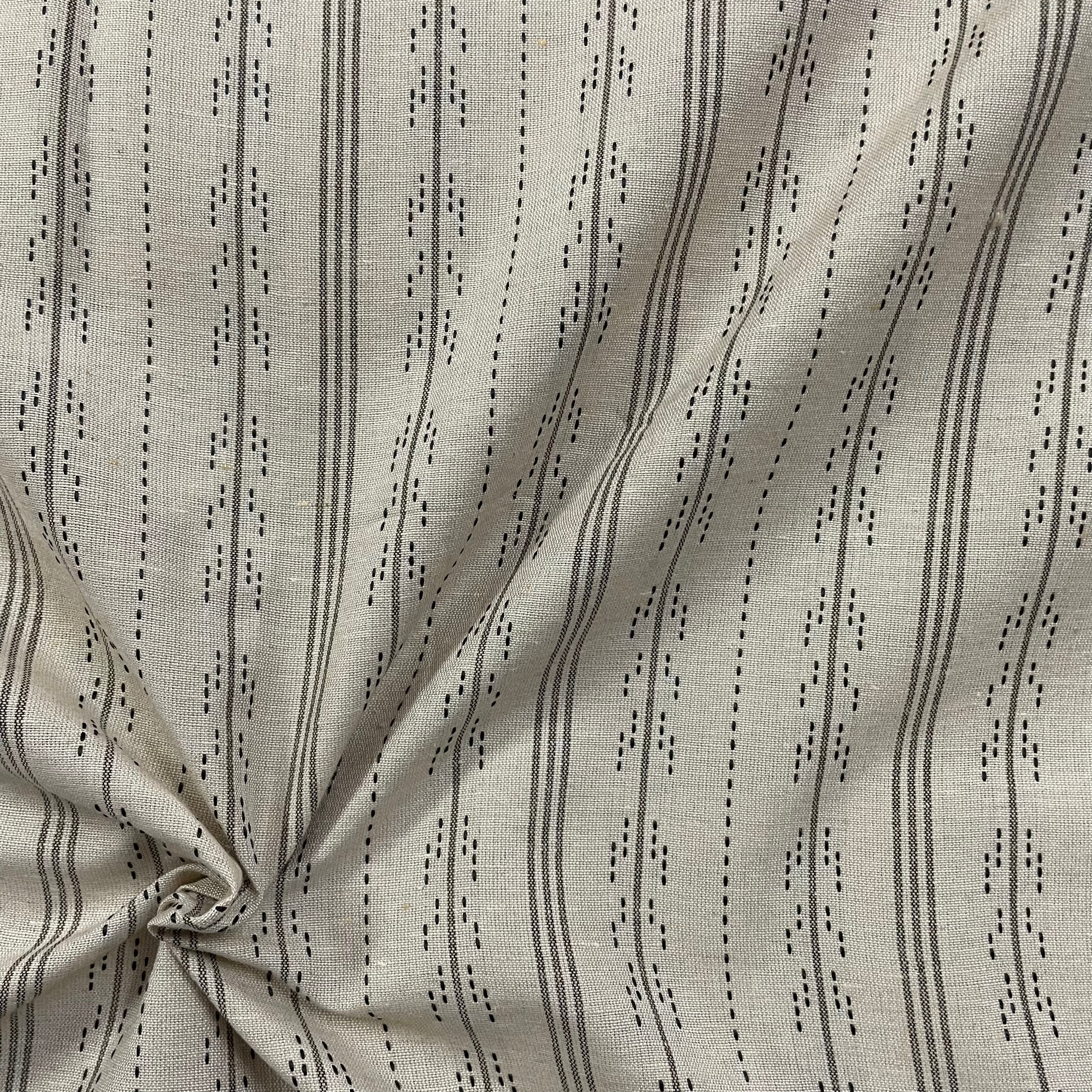 Handloom stripes pure cotton fabric per meter