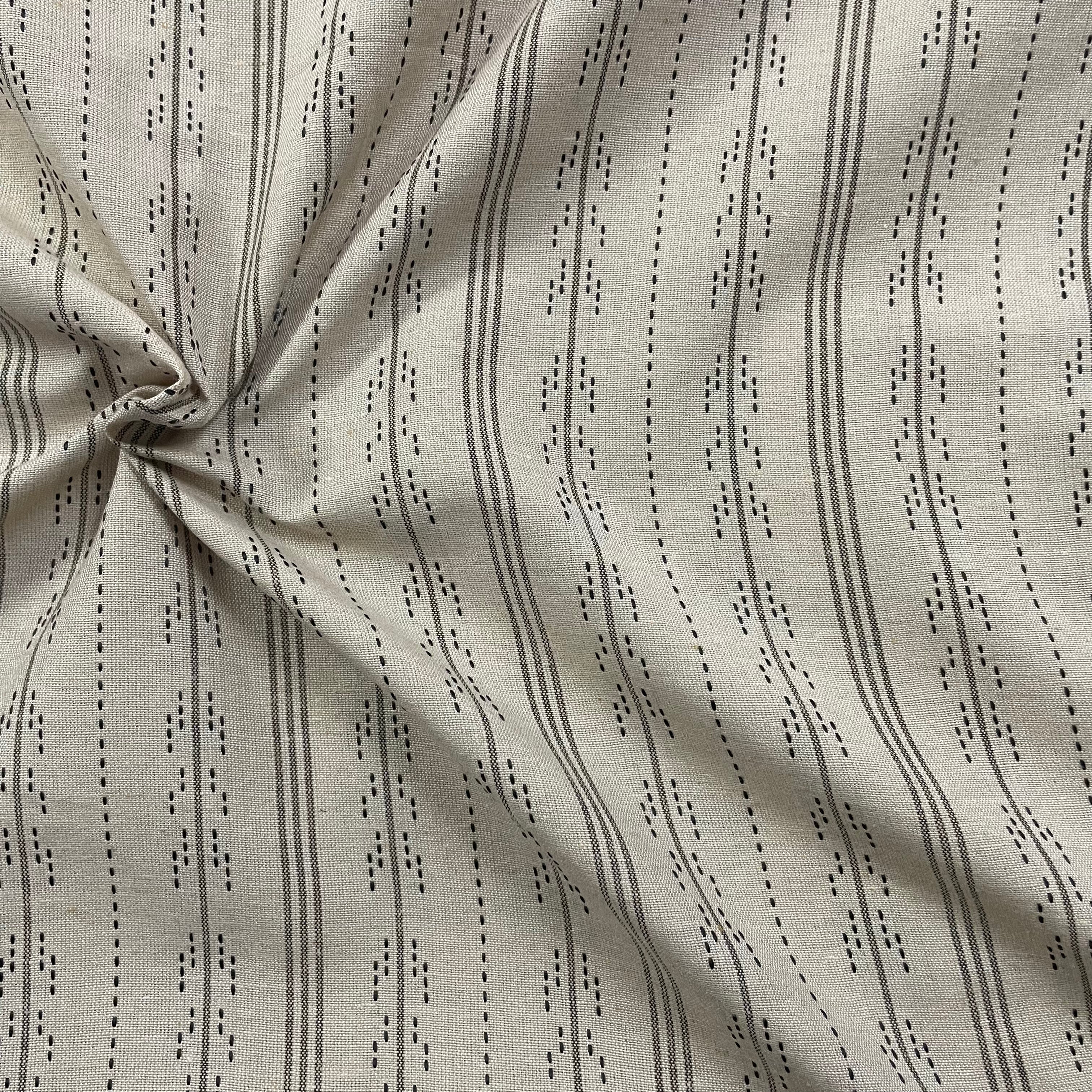 Handloom stripes pure cotton fabric per meter