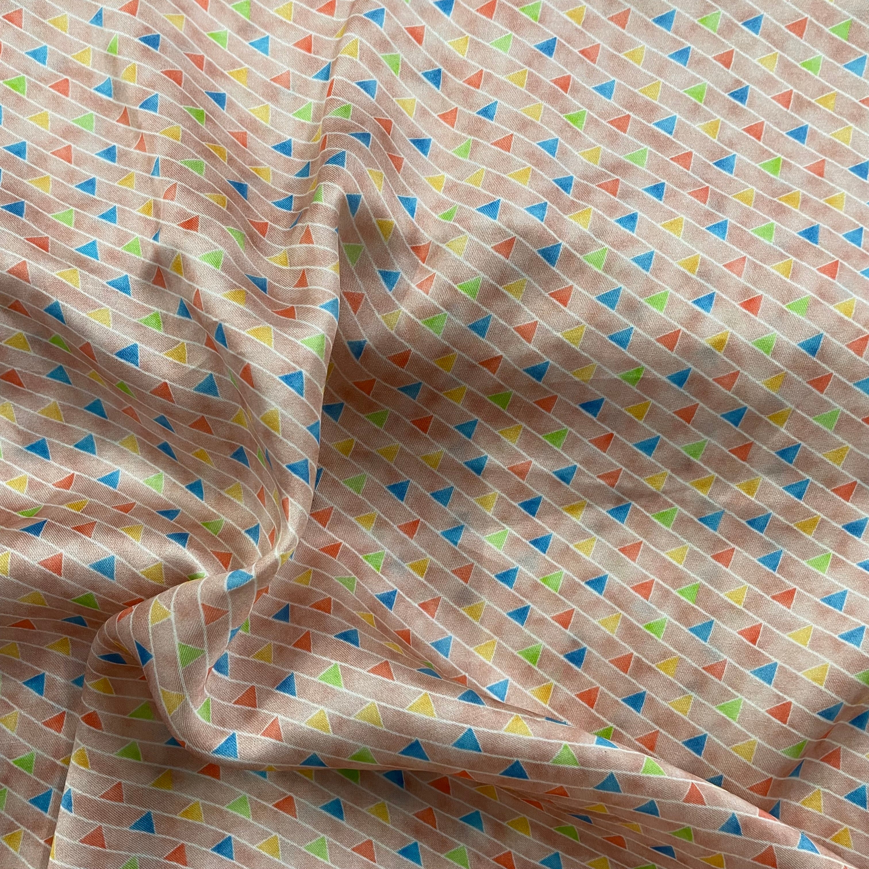 Small Kitne print with dusty contrast on bamberg muslin fabric per meter