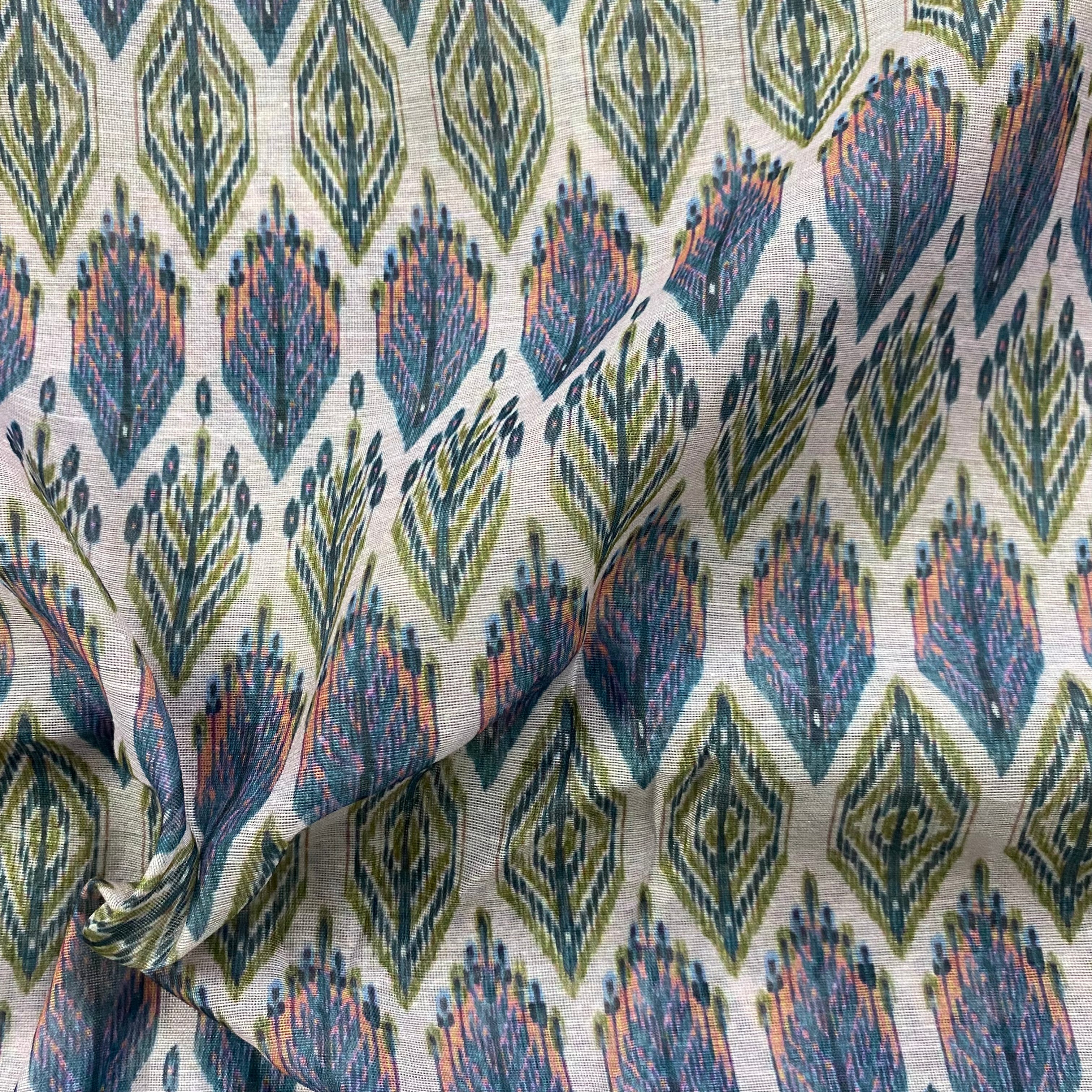 Klose print on chanderi fabric per meter