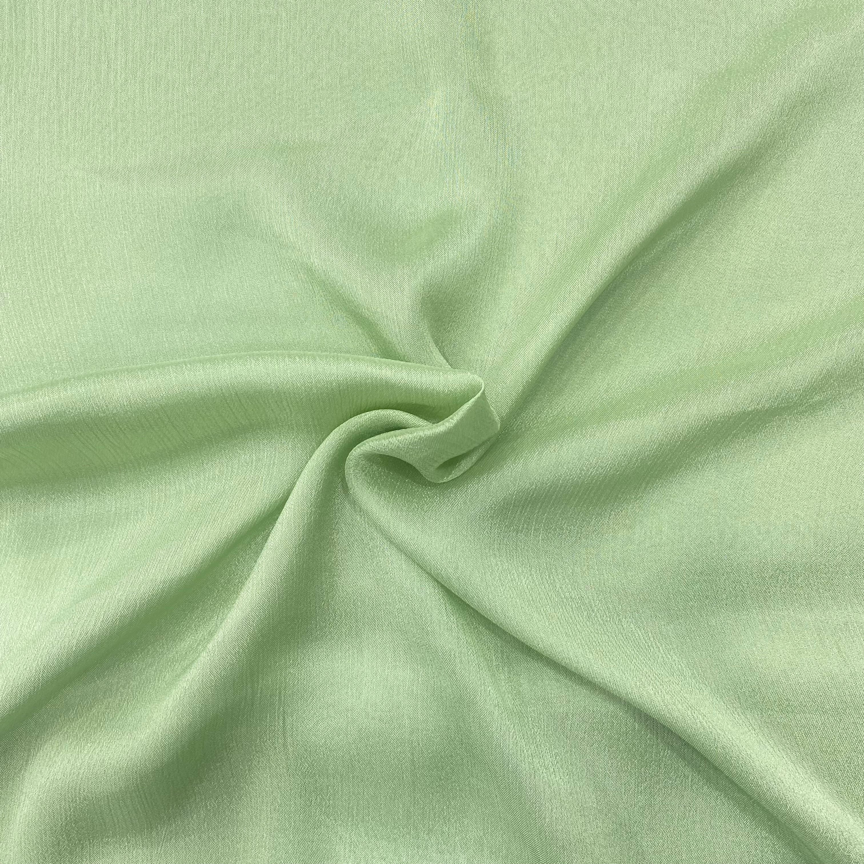 pastel green shade pure chinon fabric- 44 width per meter price