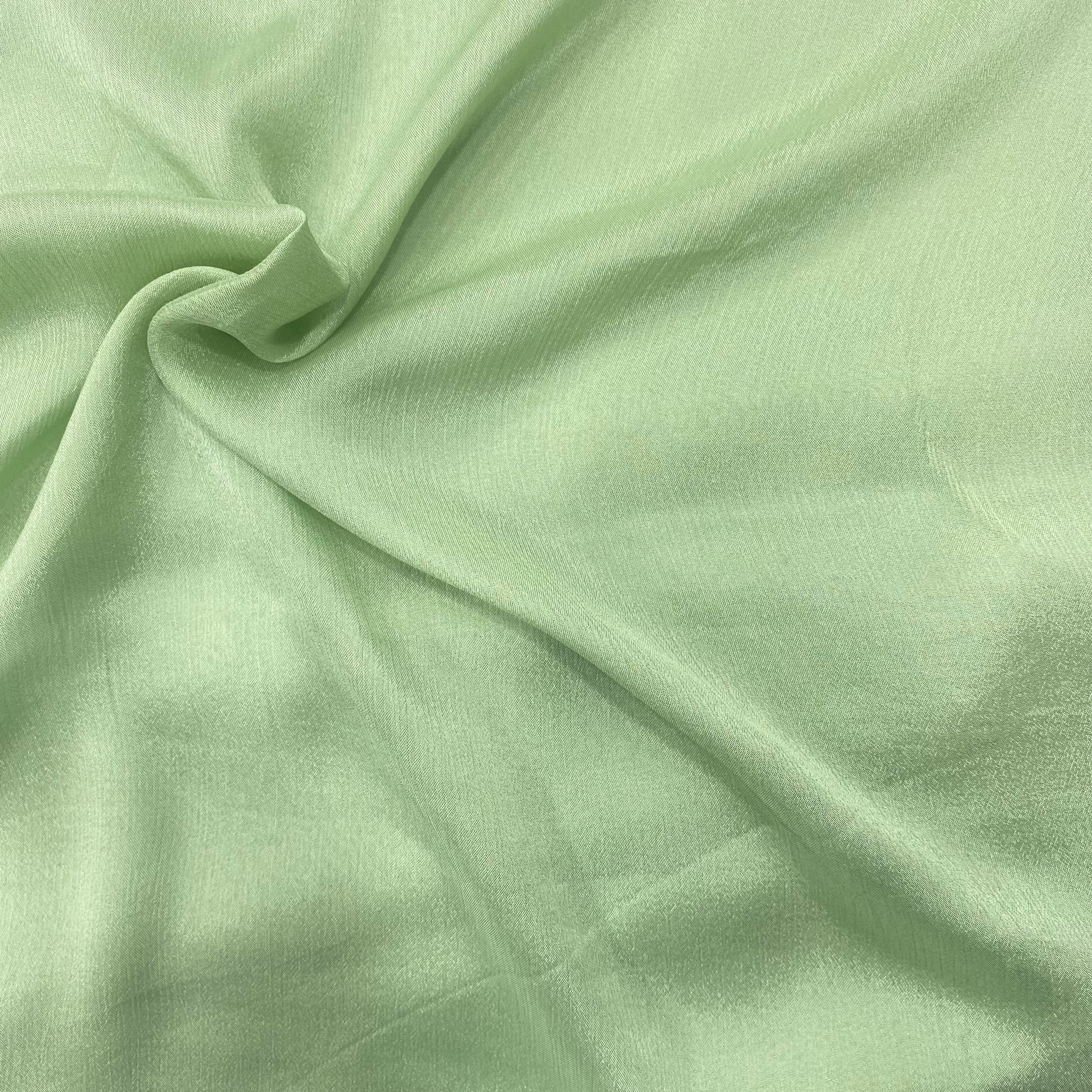 pastel green shade pure chinon fabric- 44 width per meter price