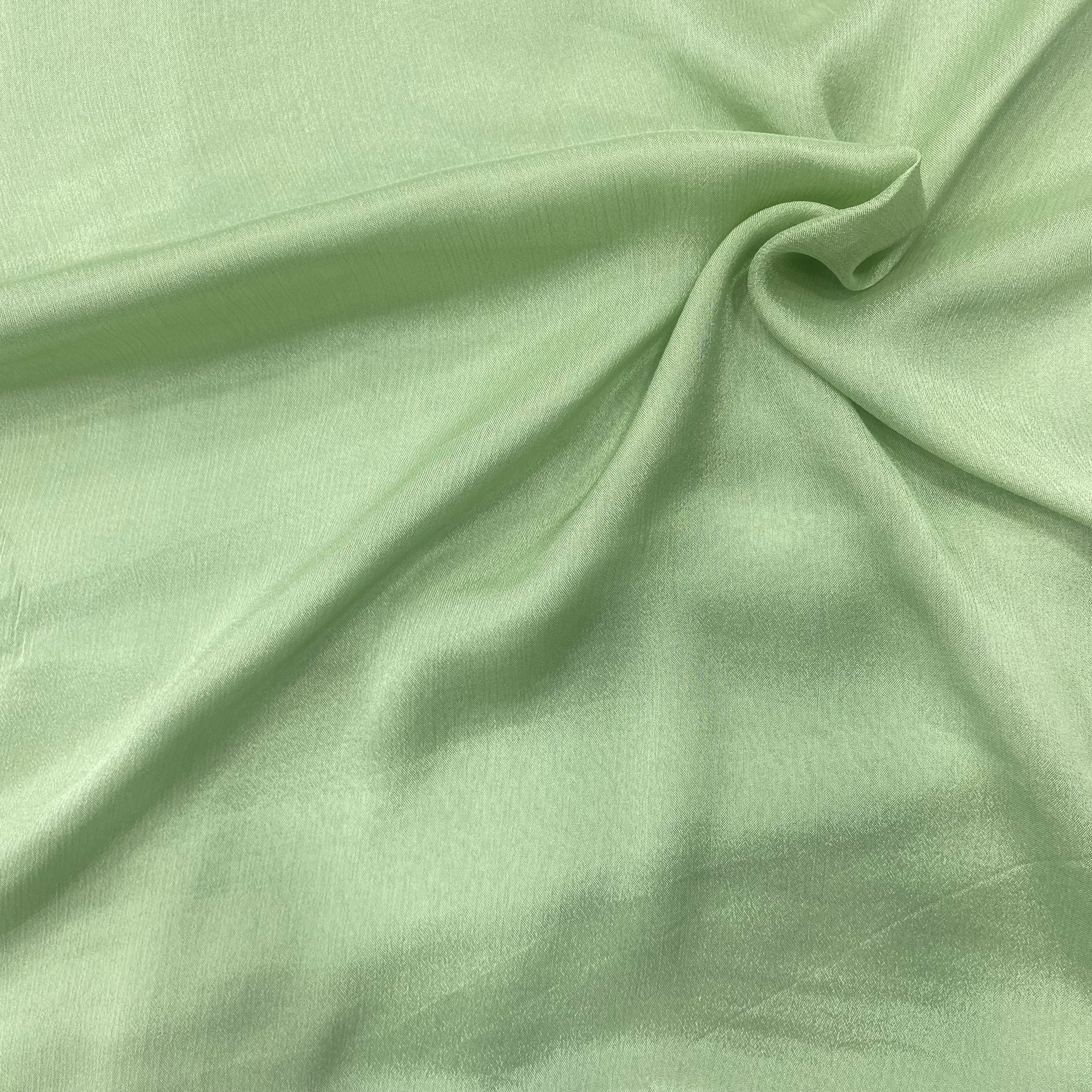pastel green shade pure chinon fabric- 44 width per meter price