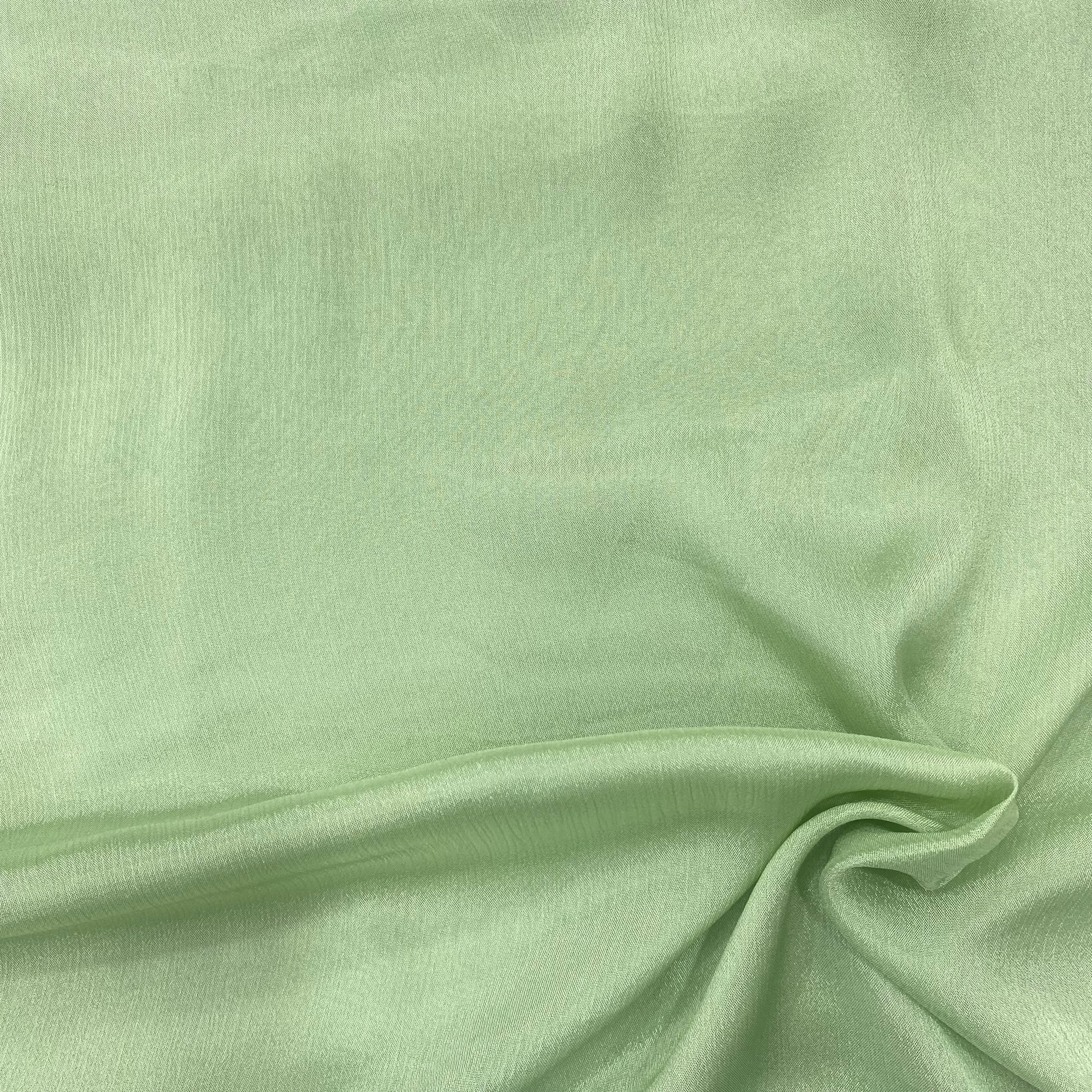 pastel green shade pure chinon fabric- 44 width per meter price