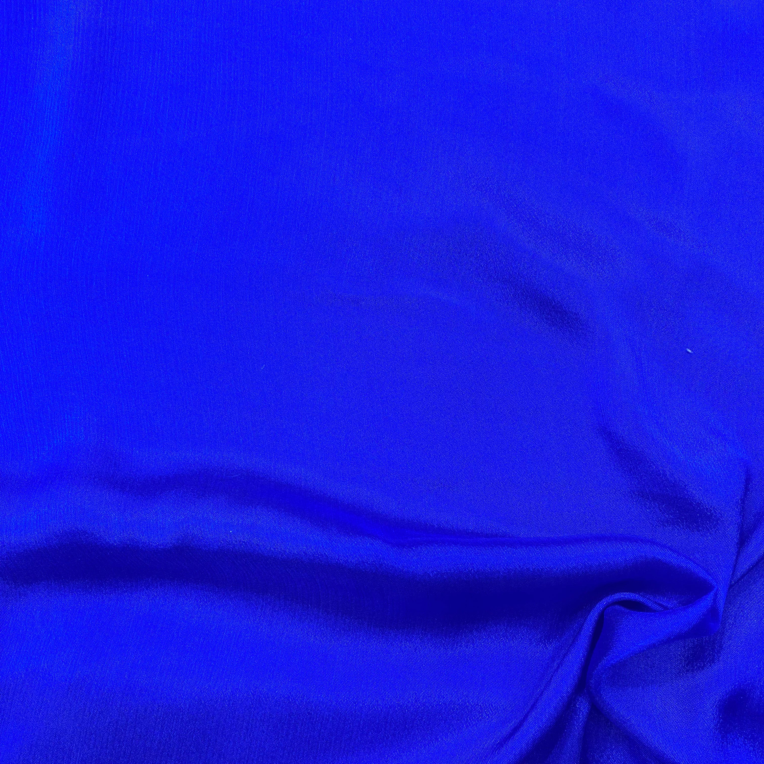Royal blue pure chinon fabric - 44 width per meter price