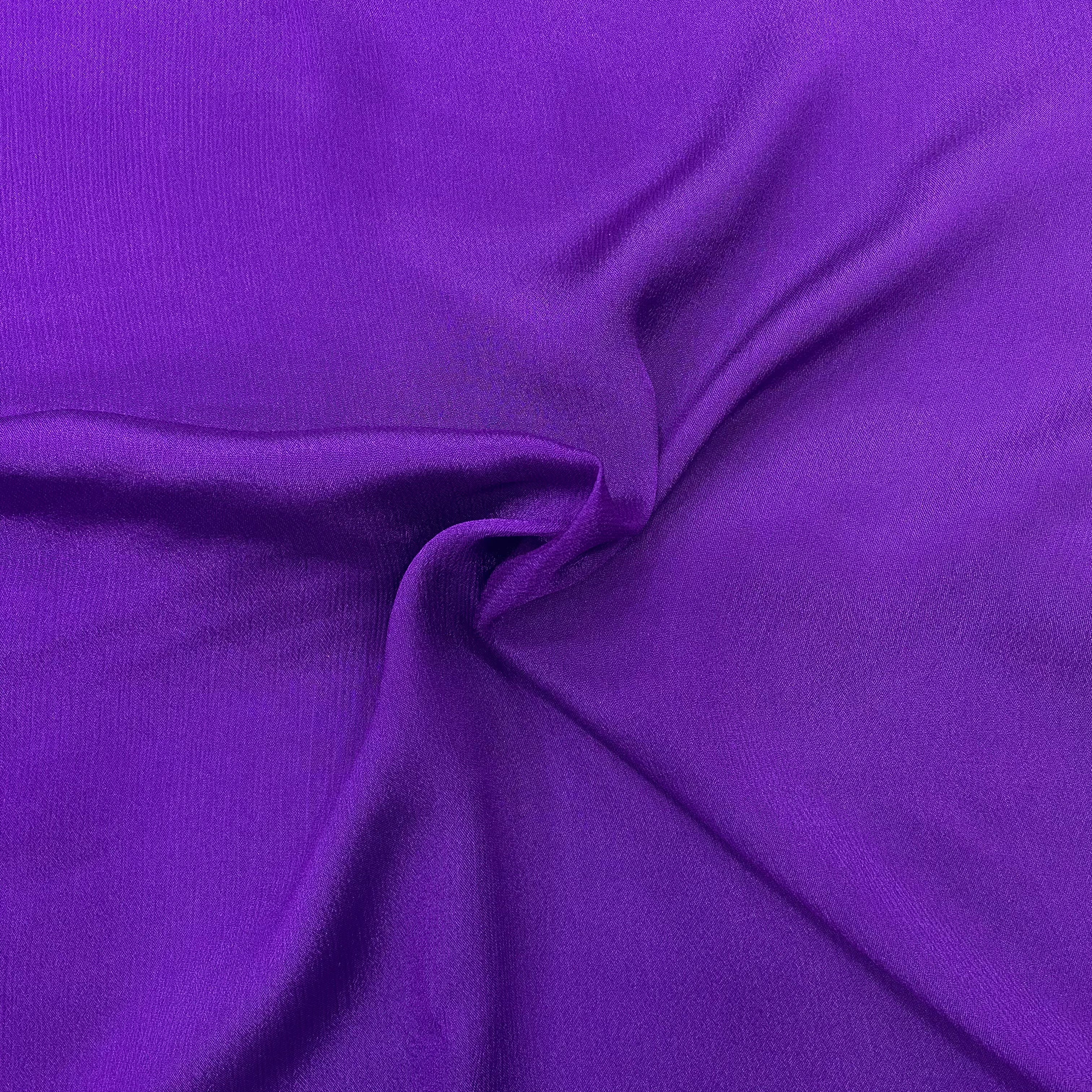 Deep purple pure chinon fabric - 44 width per meter price