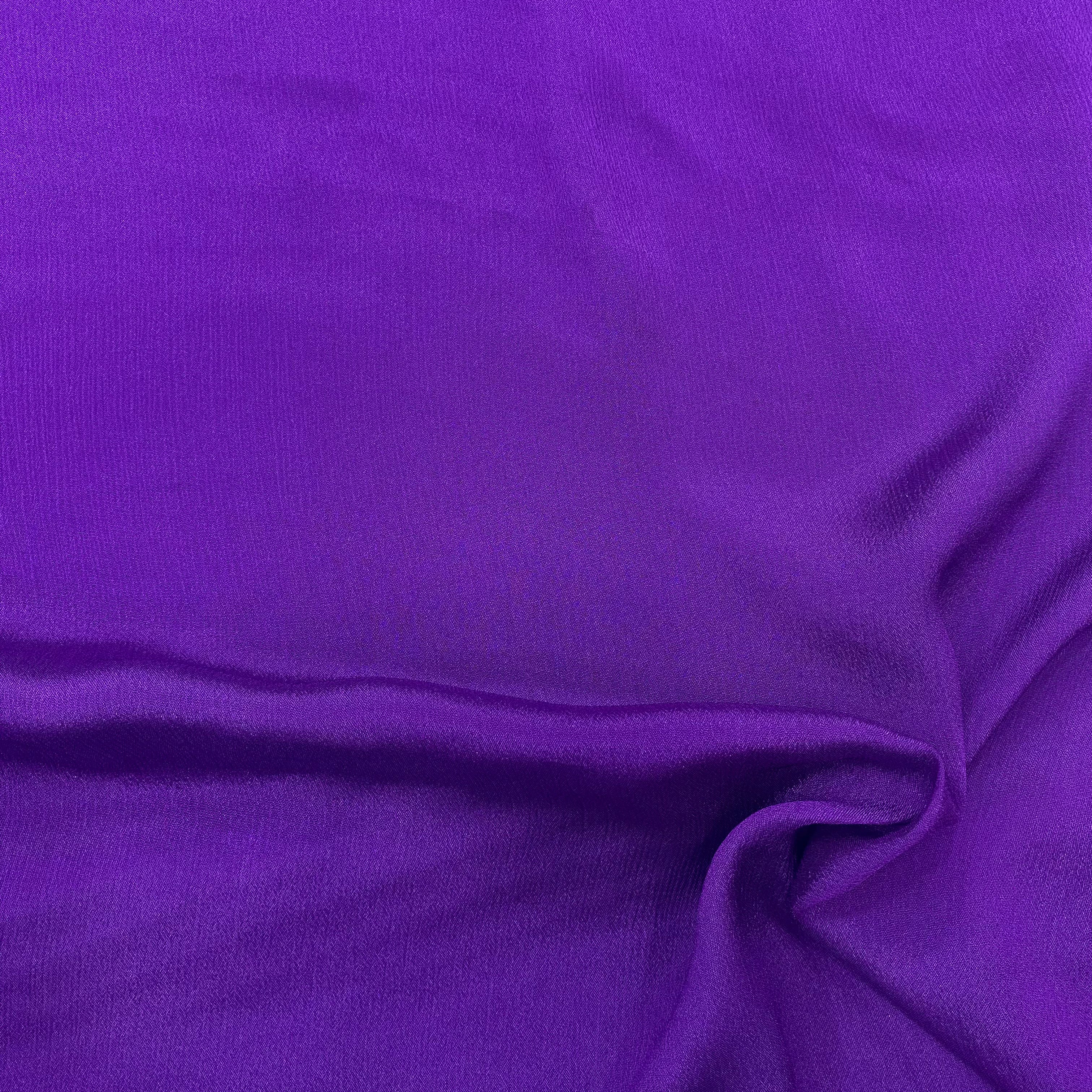 Deep purple pure chinon fabric - 44 width per meter price