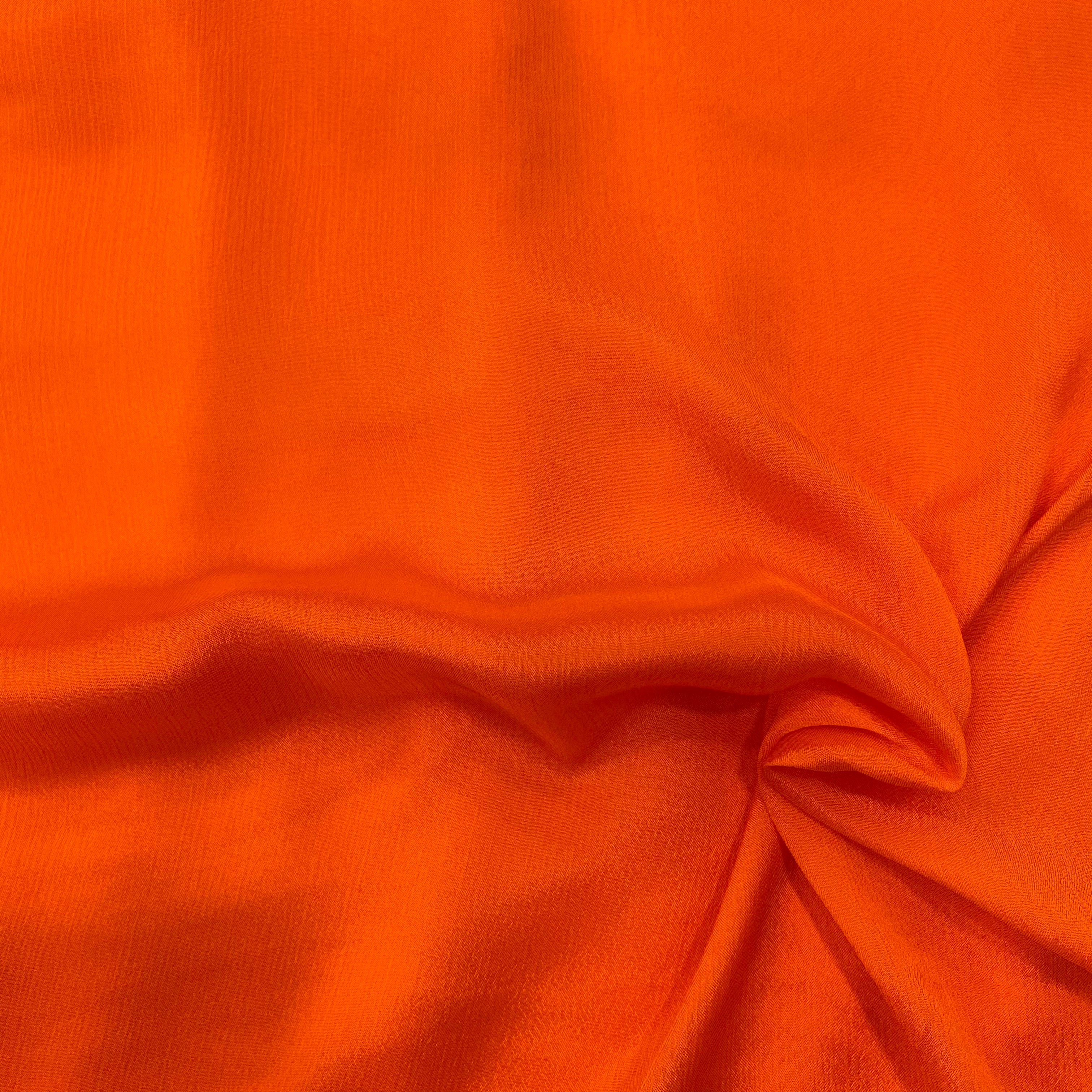 Bright orange pure chinon fabric - 44 width per meter price