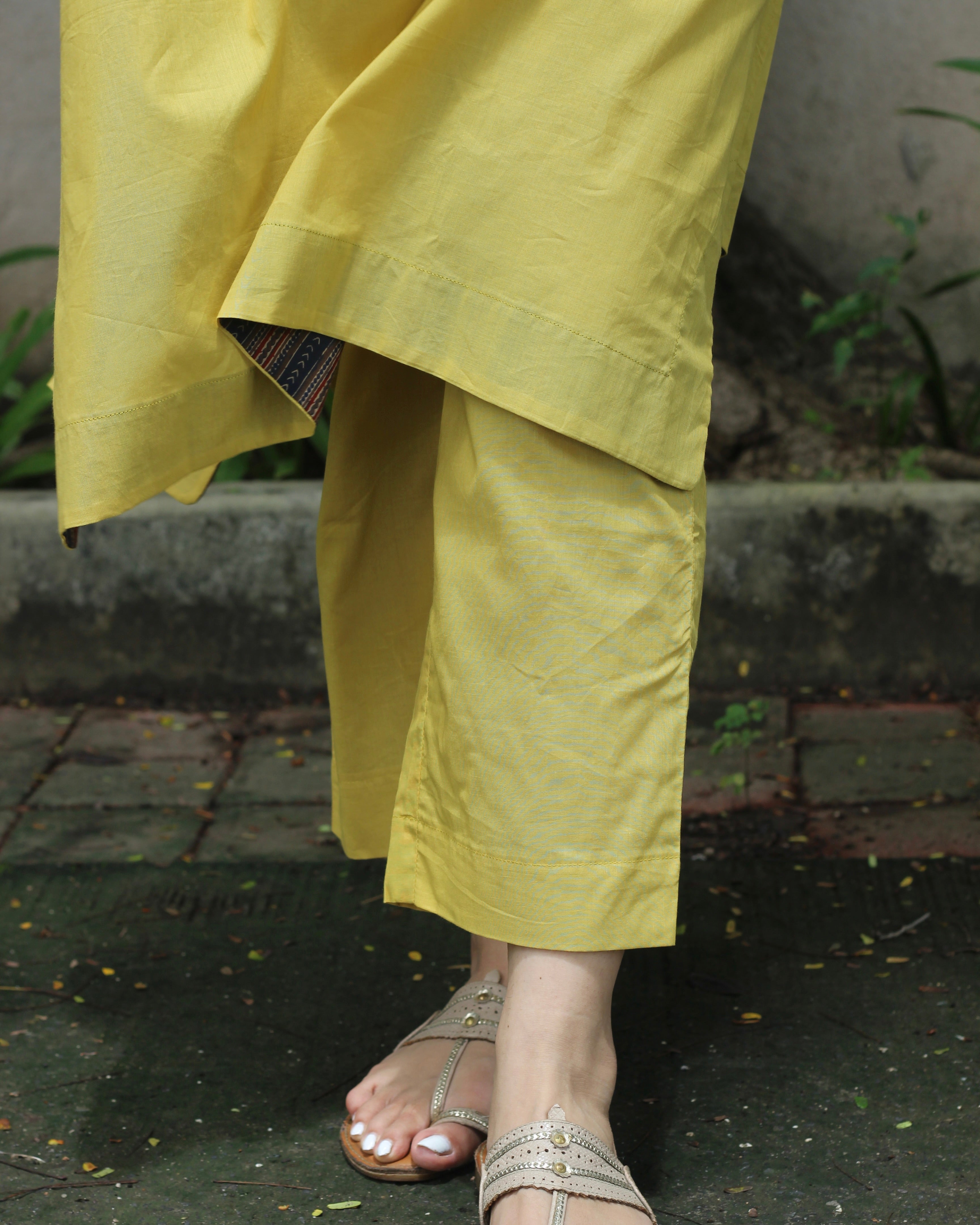 Premium cotton Pants in Yellow