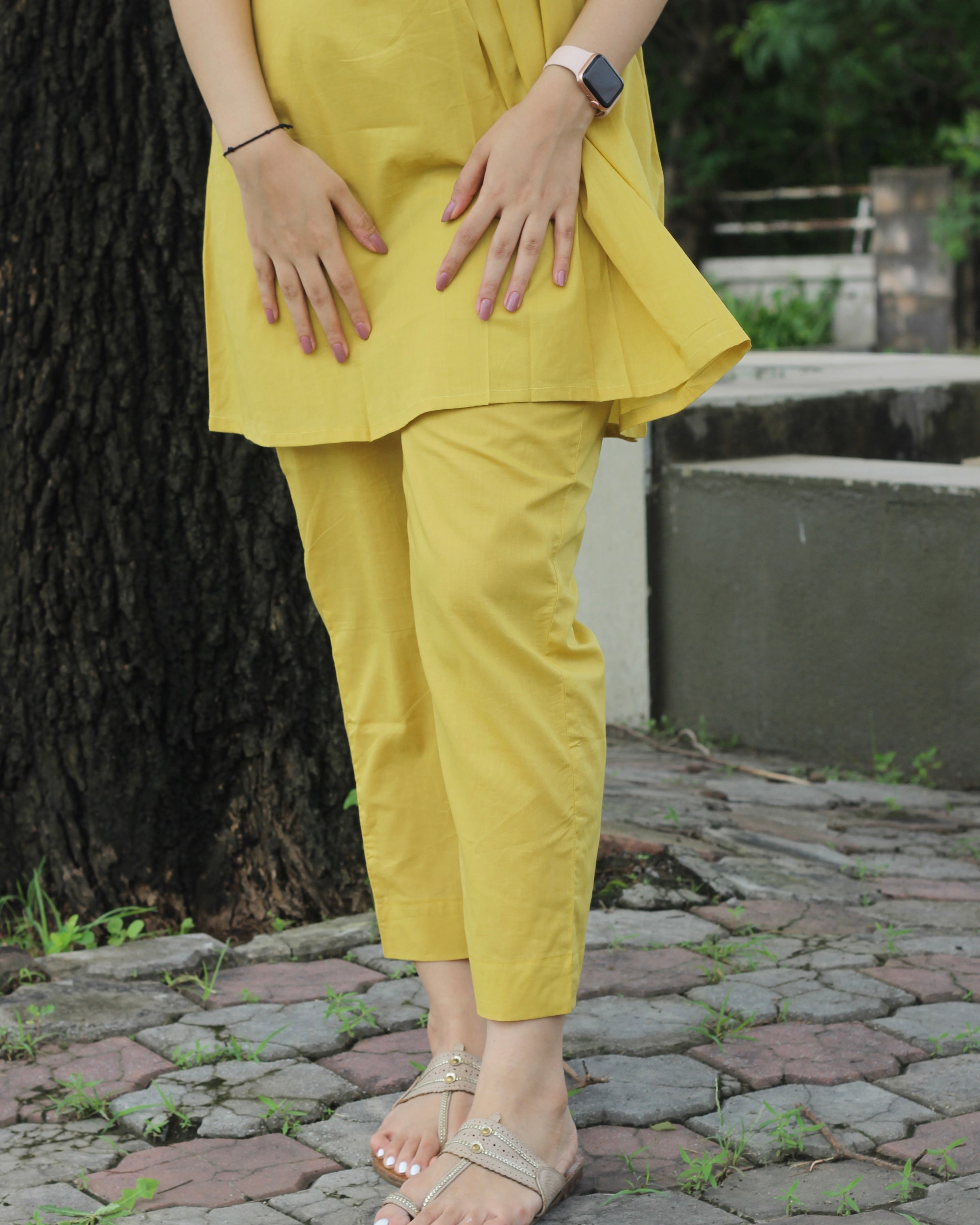 Premium Cotton Yellow Lounge Set