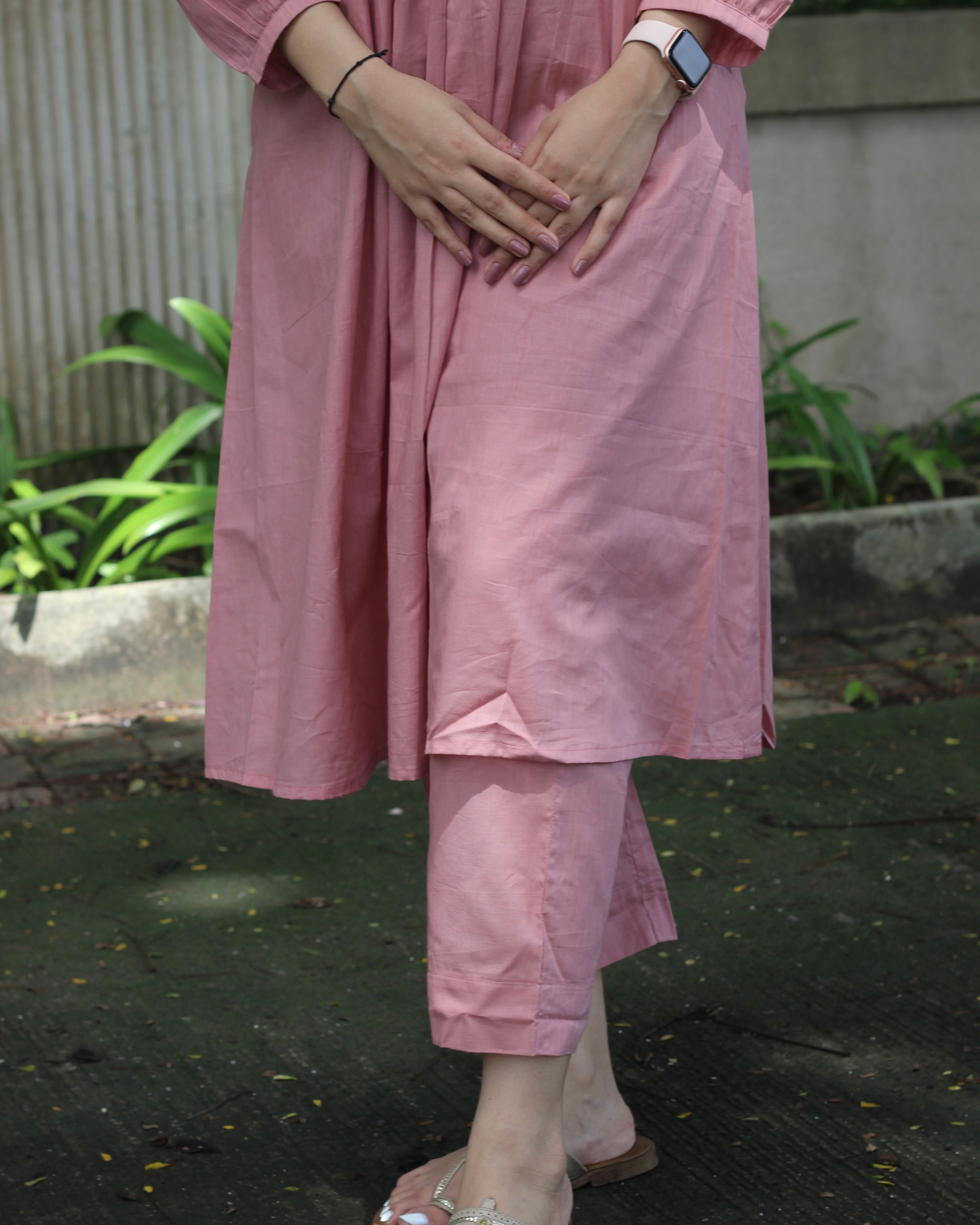 Premium cotton Pants in Pastel Pink