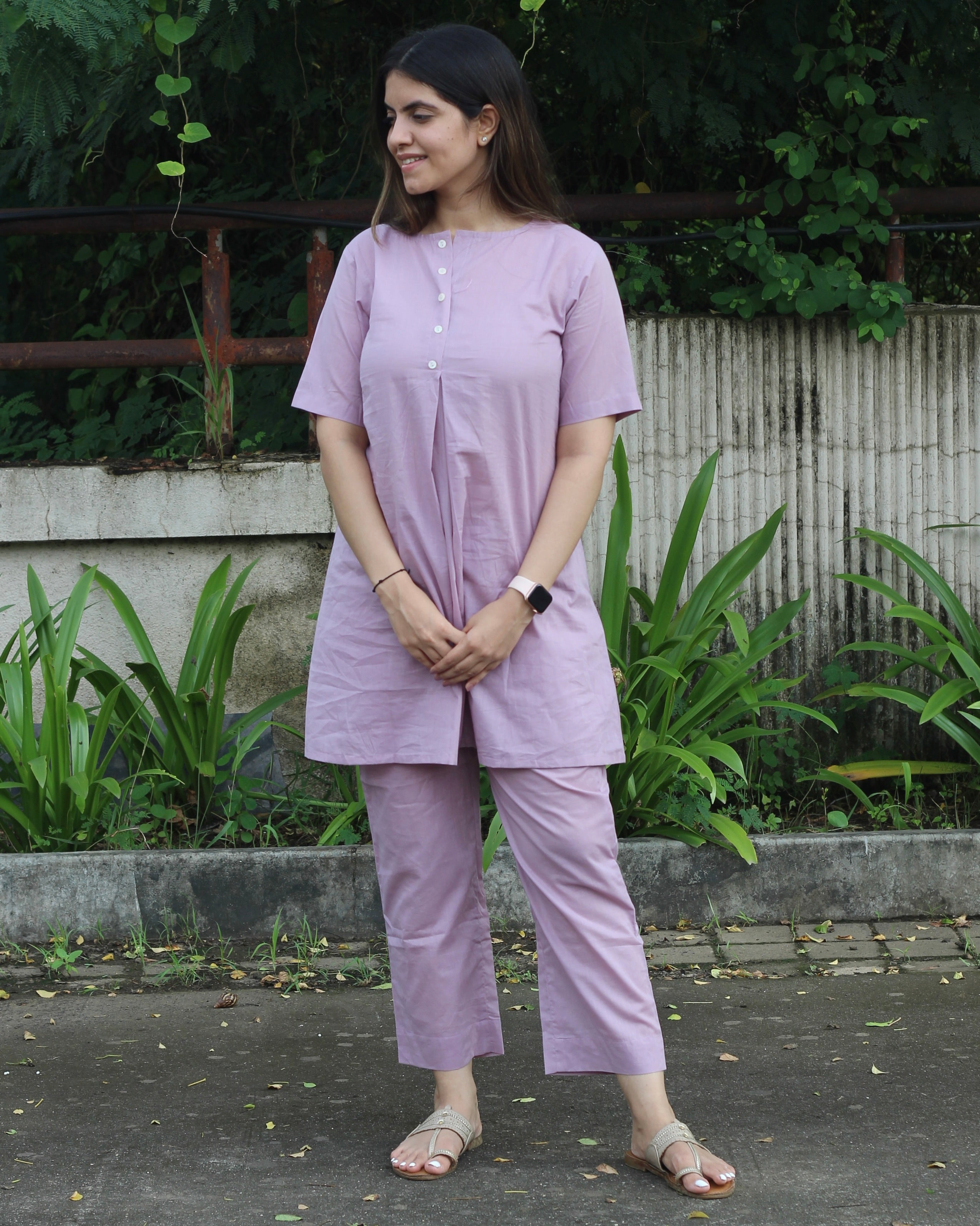 Premium Cotton Lilac Lounge Set