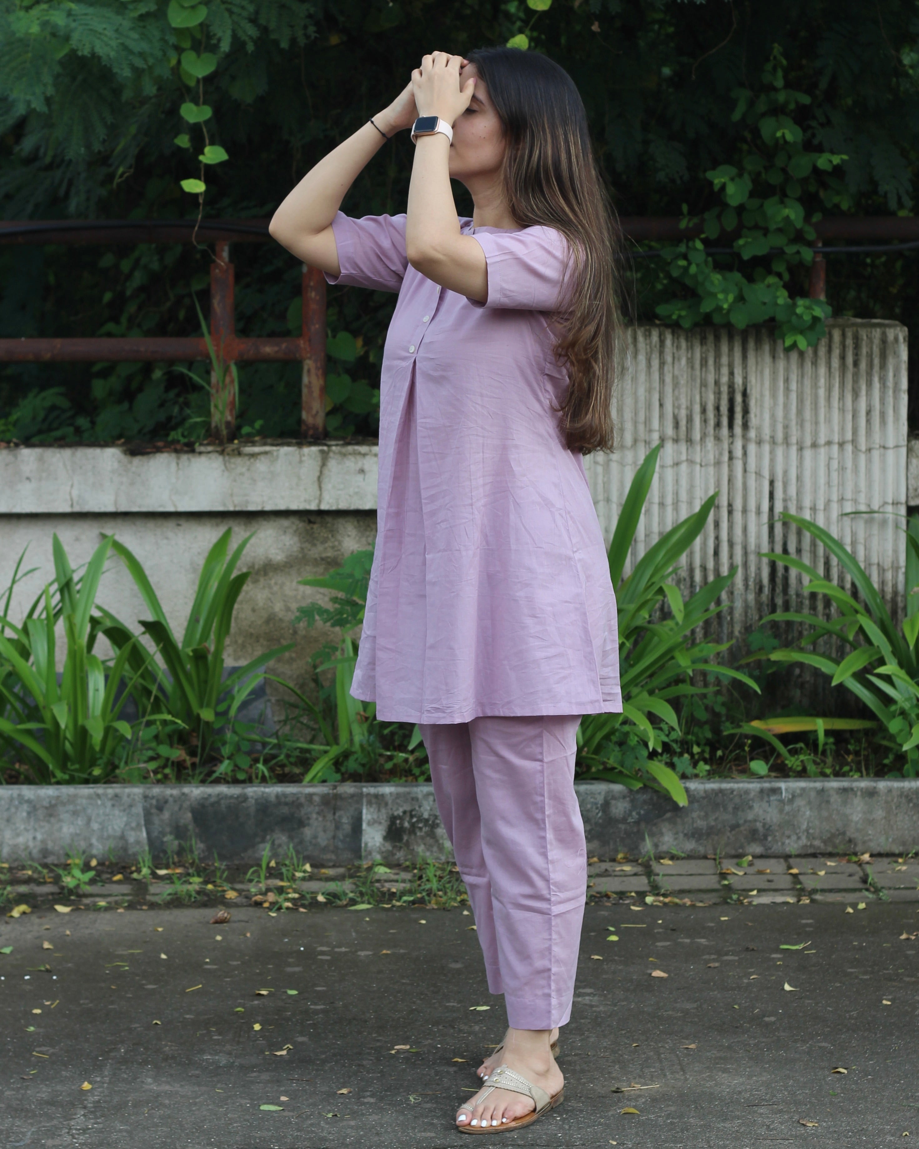 Premium Cotton Lilac Lounge Set