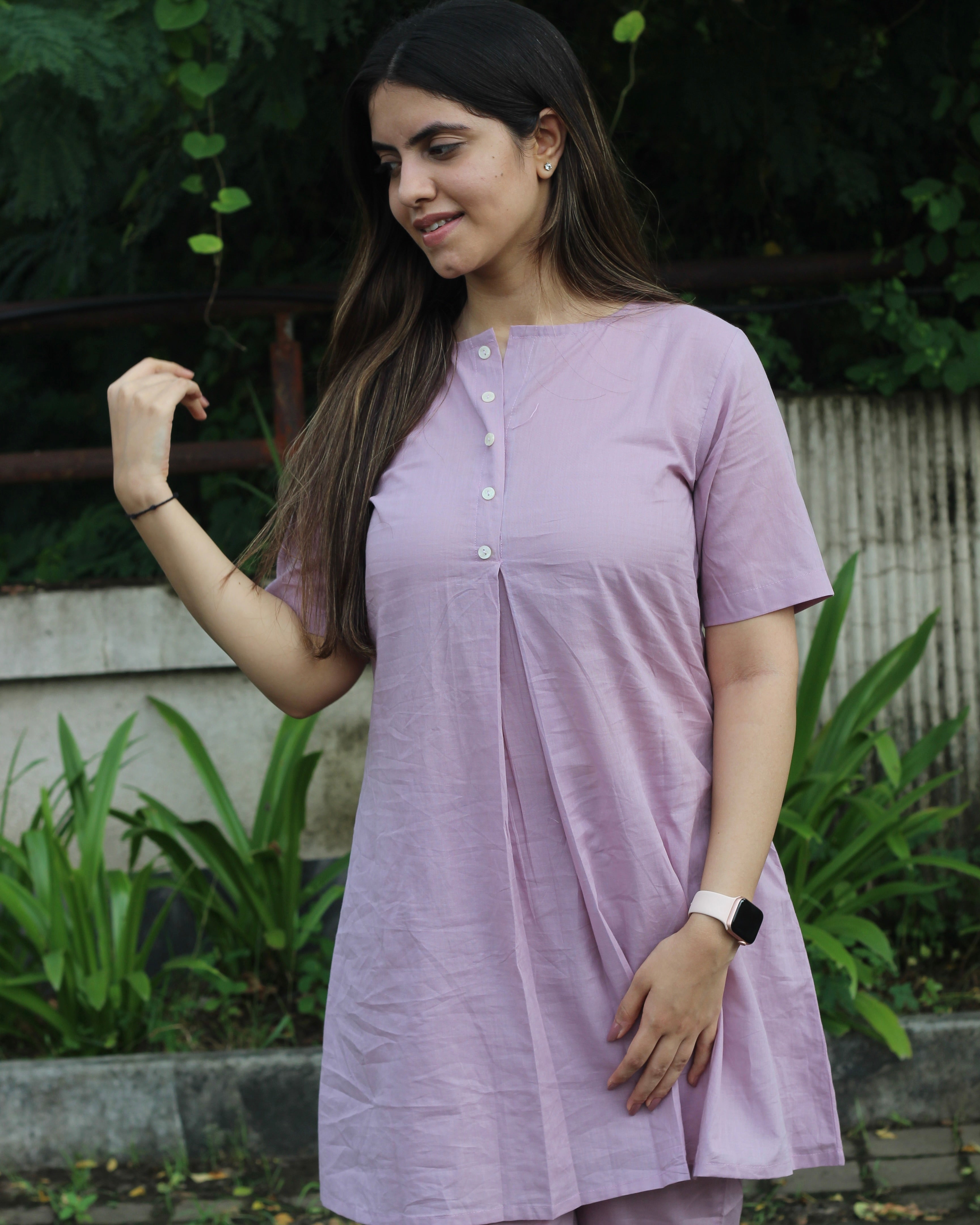 Premium Cotton Lilac Lounge Set