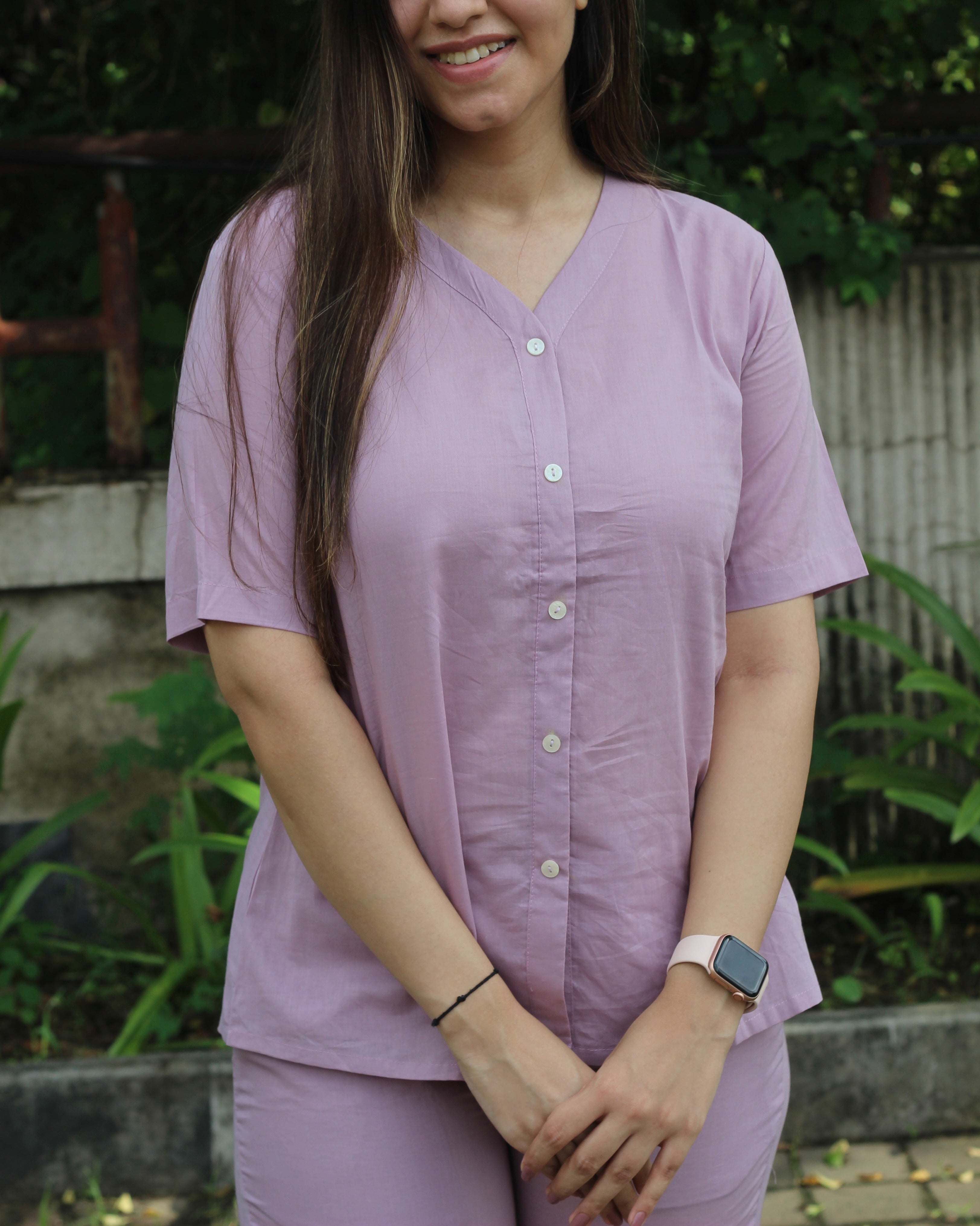 Premium Cotton Lilac Lounge Set