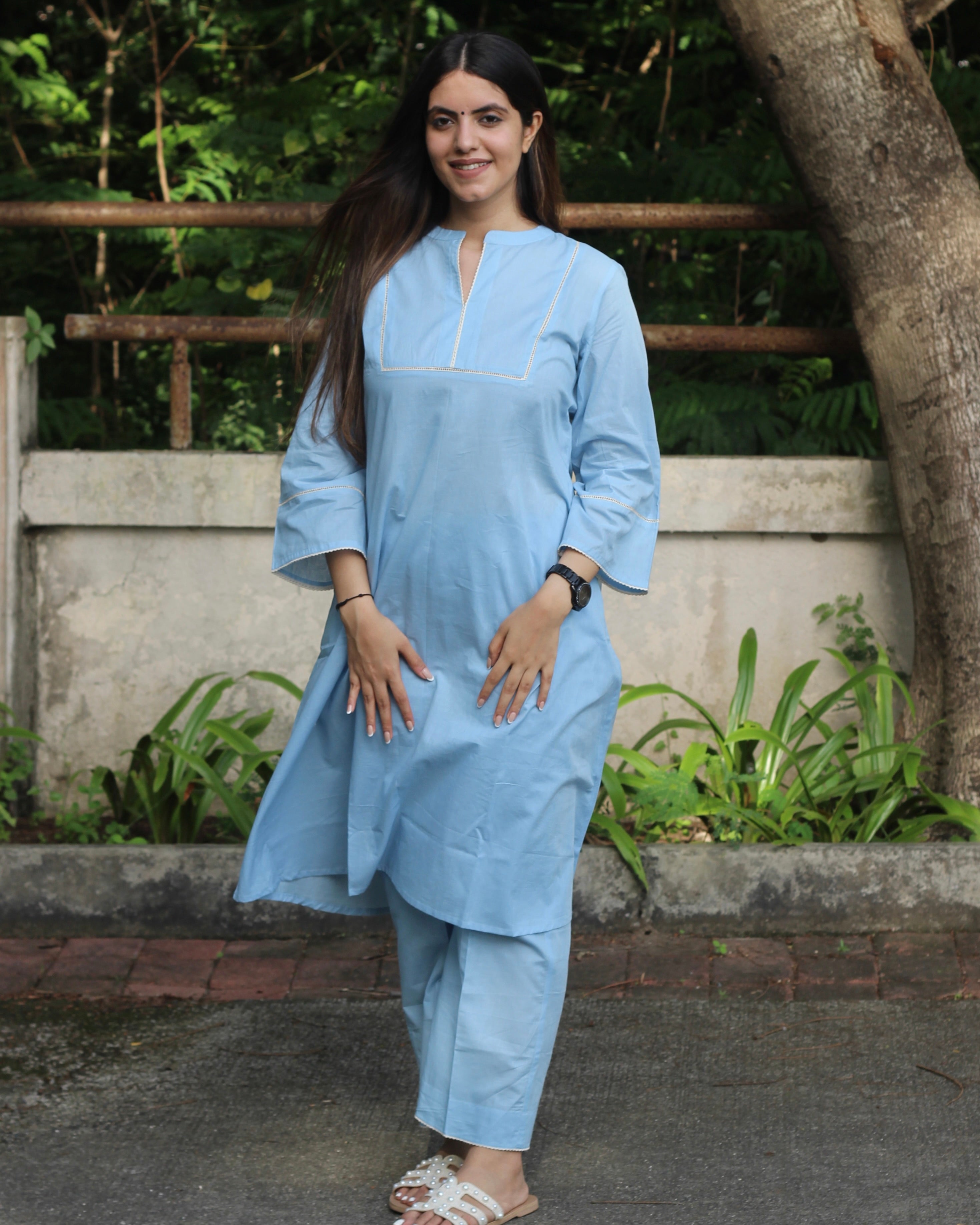 Premium Cotton Baby Blue Kurta
