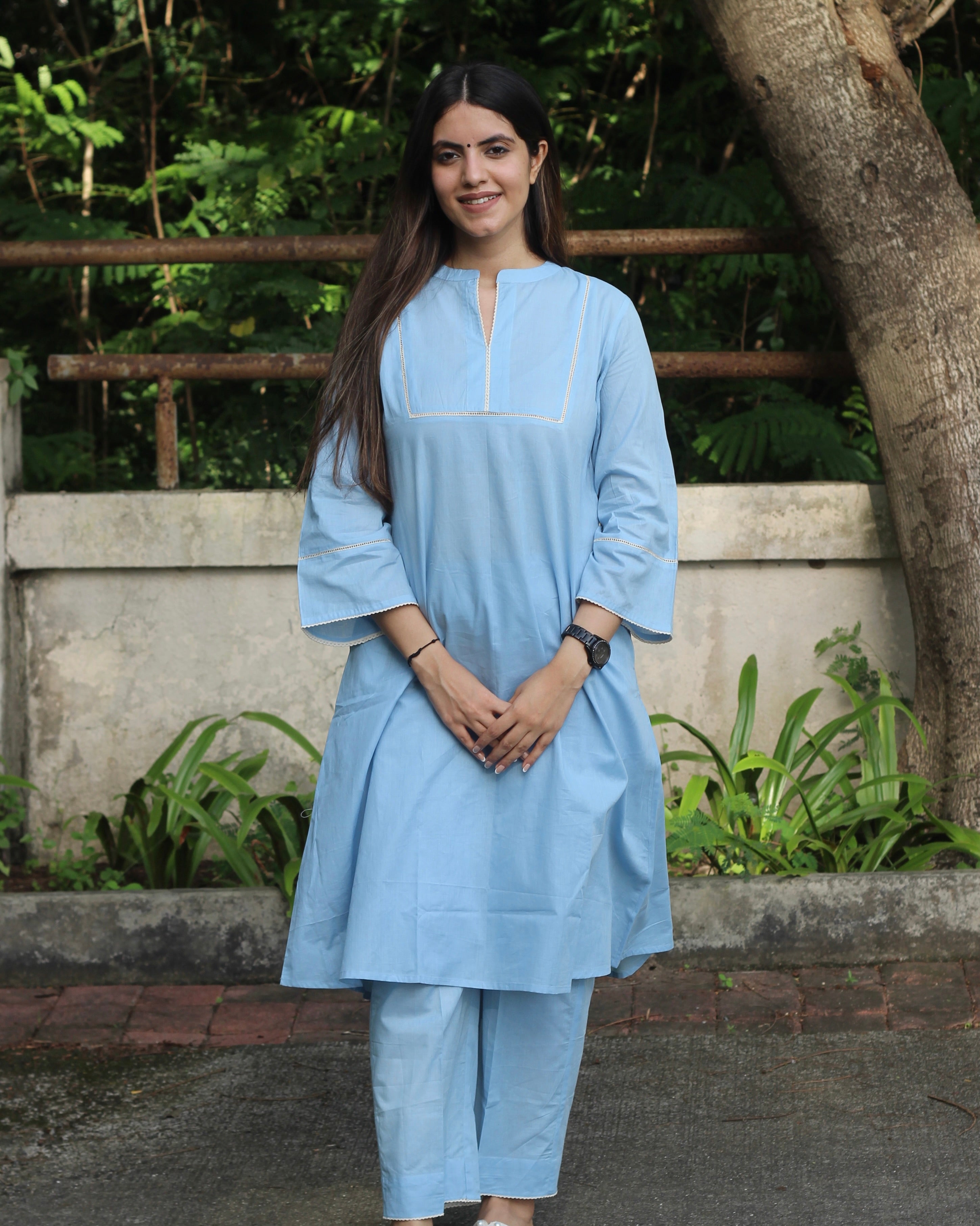 Premium Cotton Baby Blue Kurta