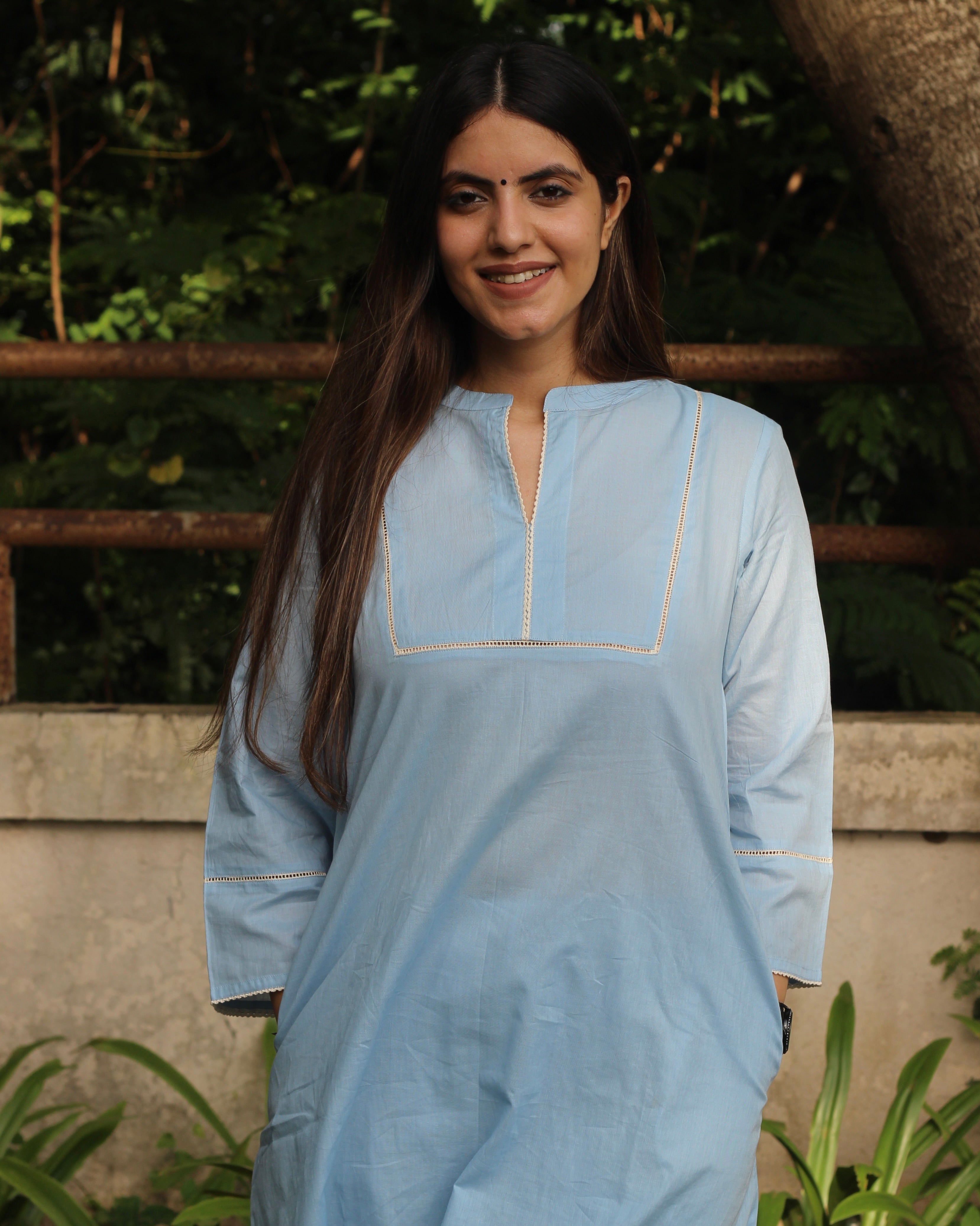 Premium Cotton Baby Blue Kurta