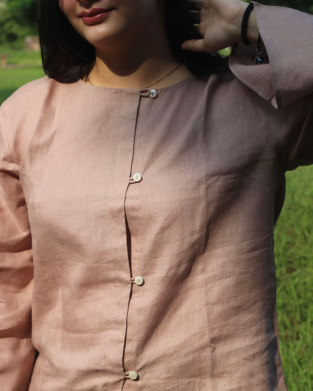Sunkissed Short Top in Pure Linen