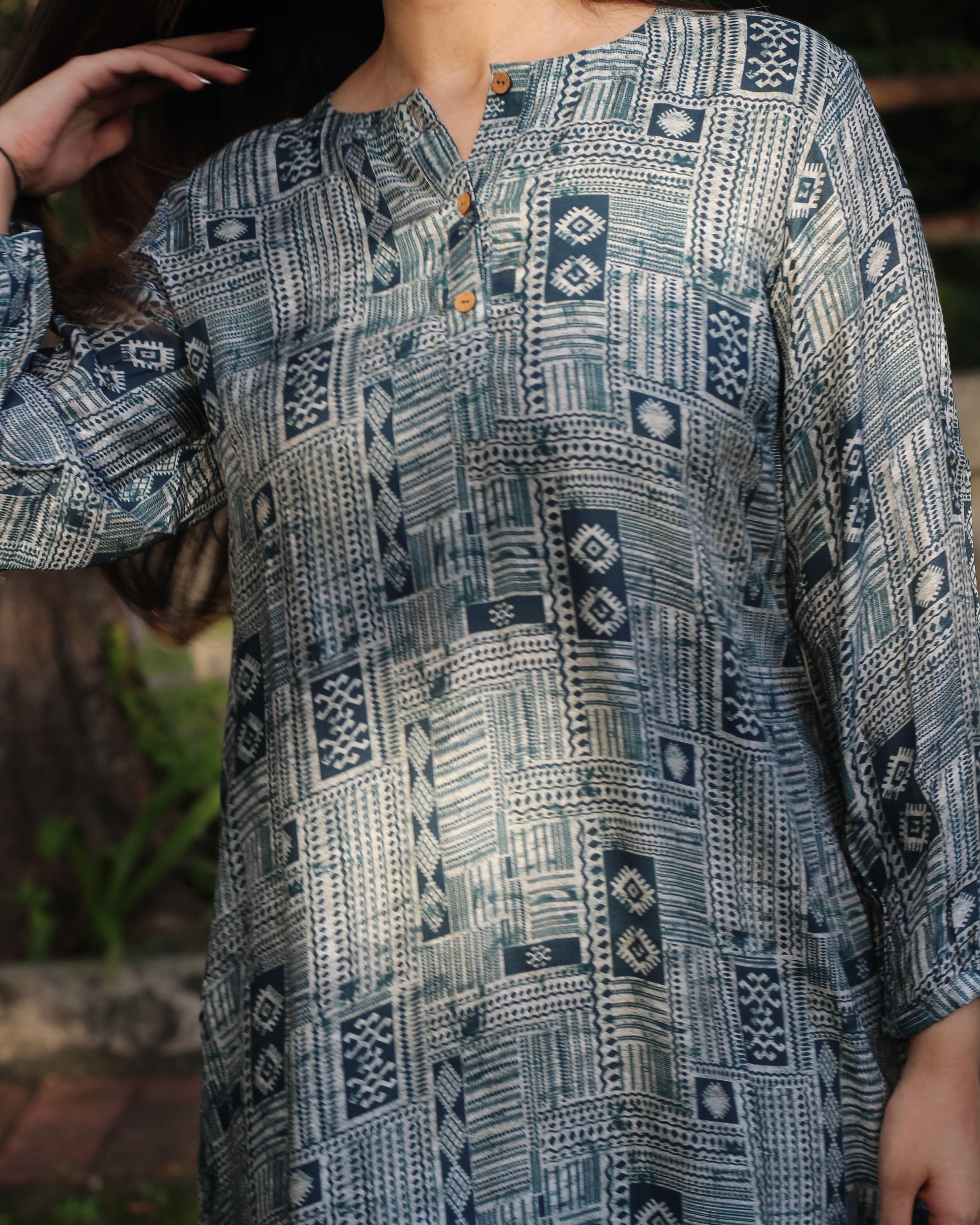 Pure Modal satin Printed co-ord set