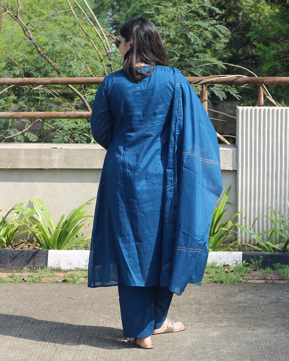 Sajda Mul Chanderi Suit Set - Set of 3