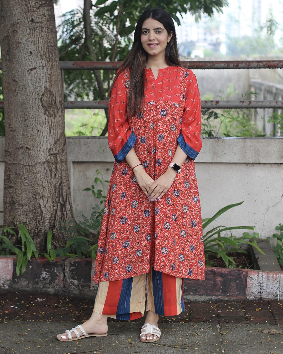 Vibrant Fusion Kurta Pant Set