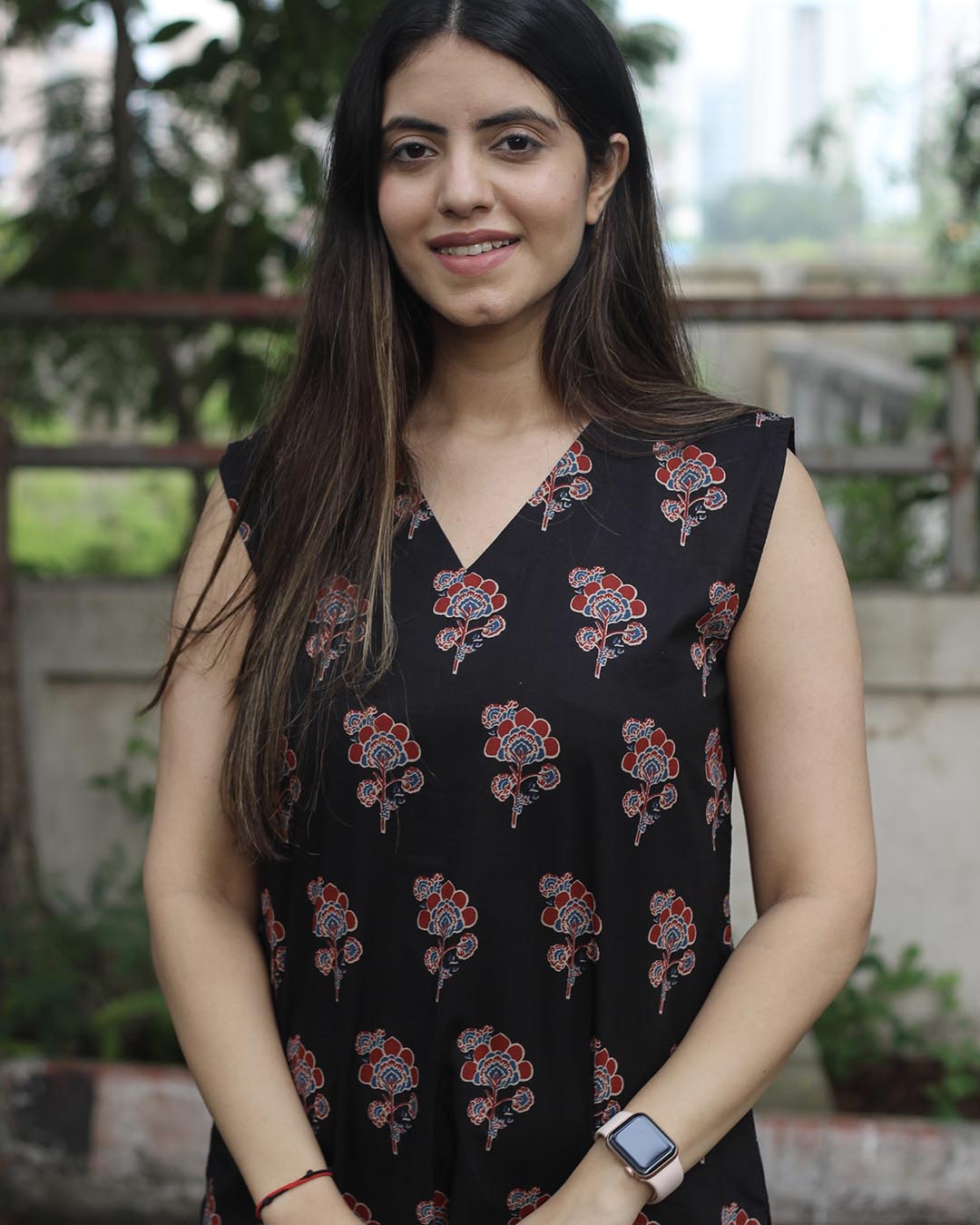 Midnight Pure cotton handblock Kurta