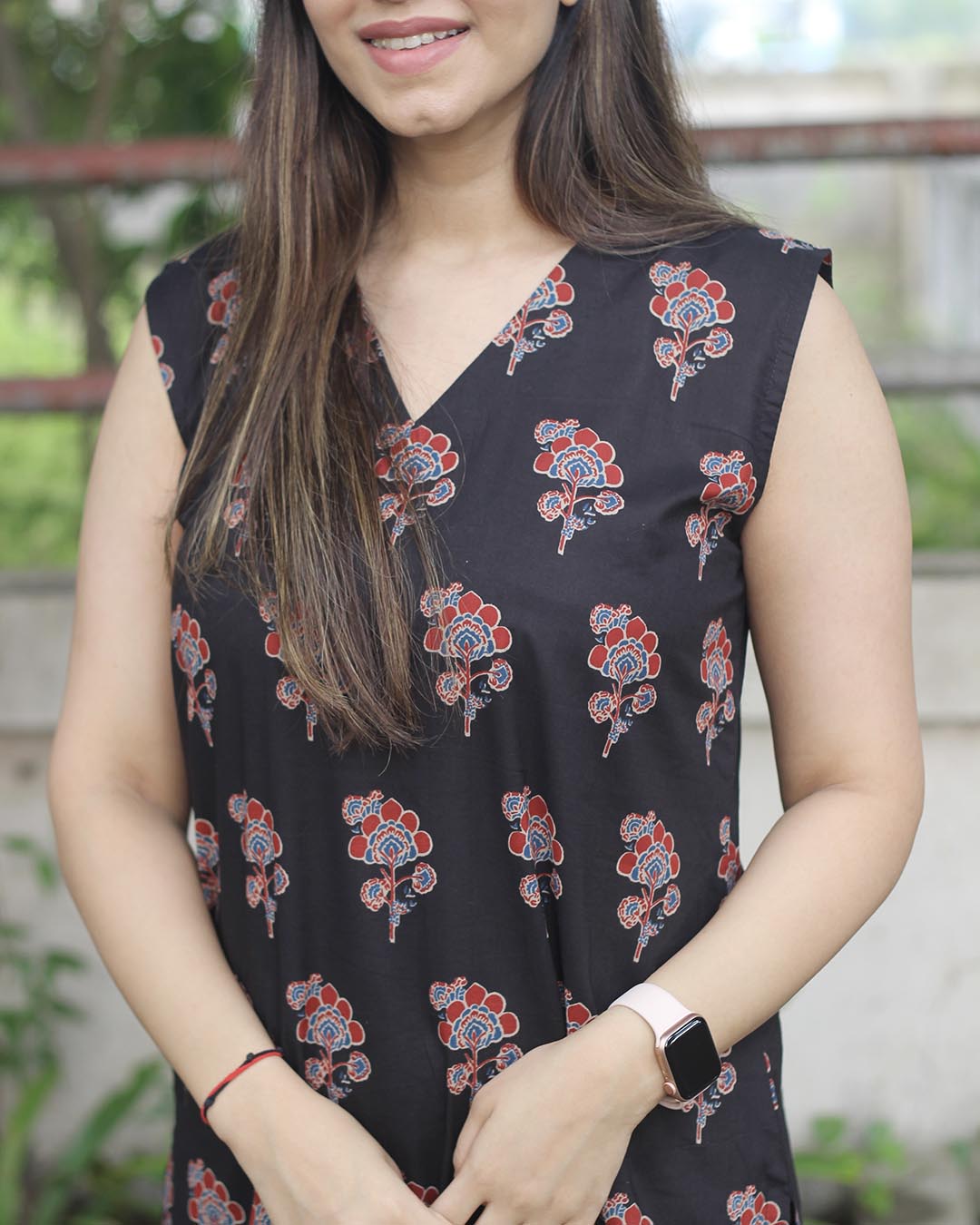 Midnight Pure cotton handblock Kurta