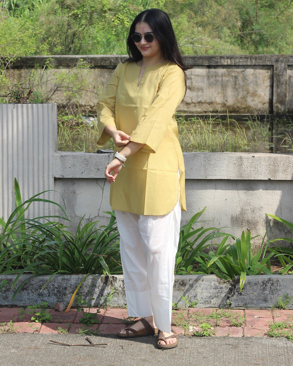 Kiran Short Tunic in Pure Cotton