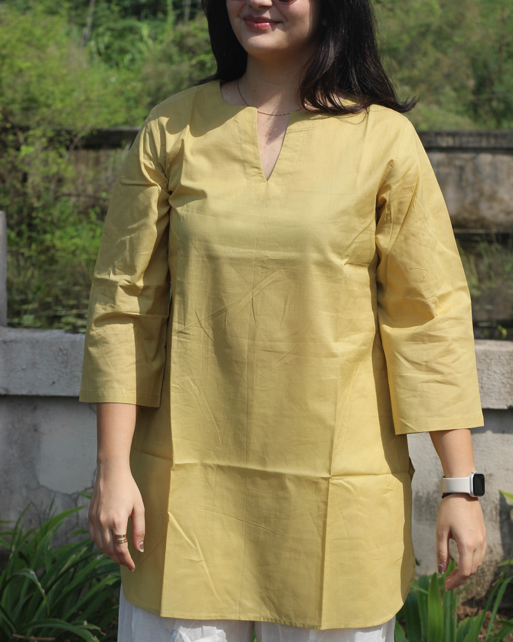 Kiran Short Tunic in Pure Cotton