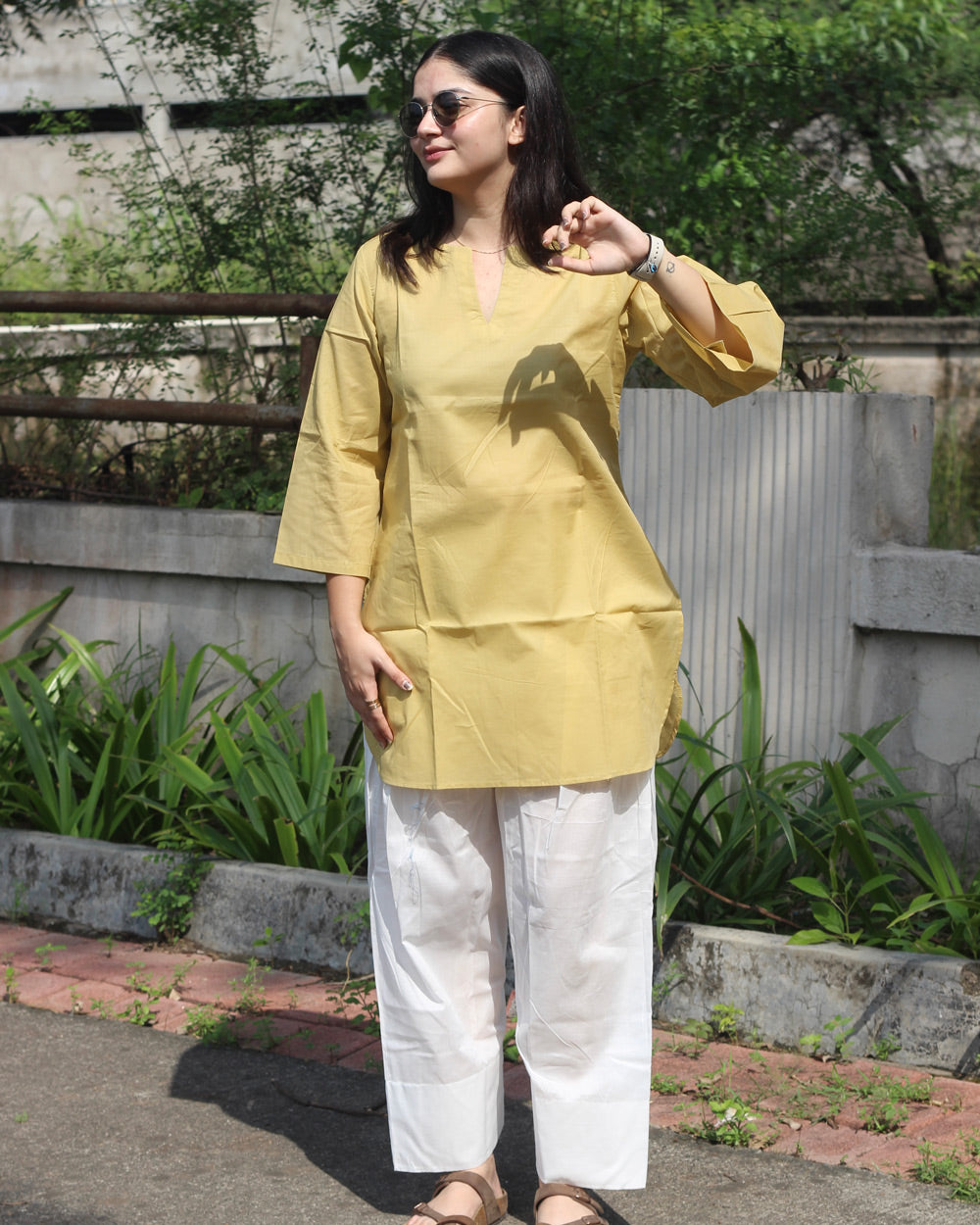 Kiran Short Tunic in Pure Cotton