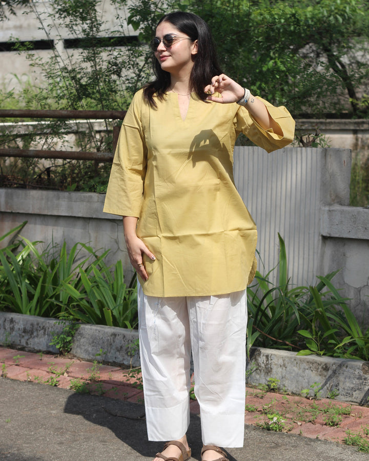 Kiran Short Tunic in Pure Cotton